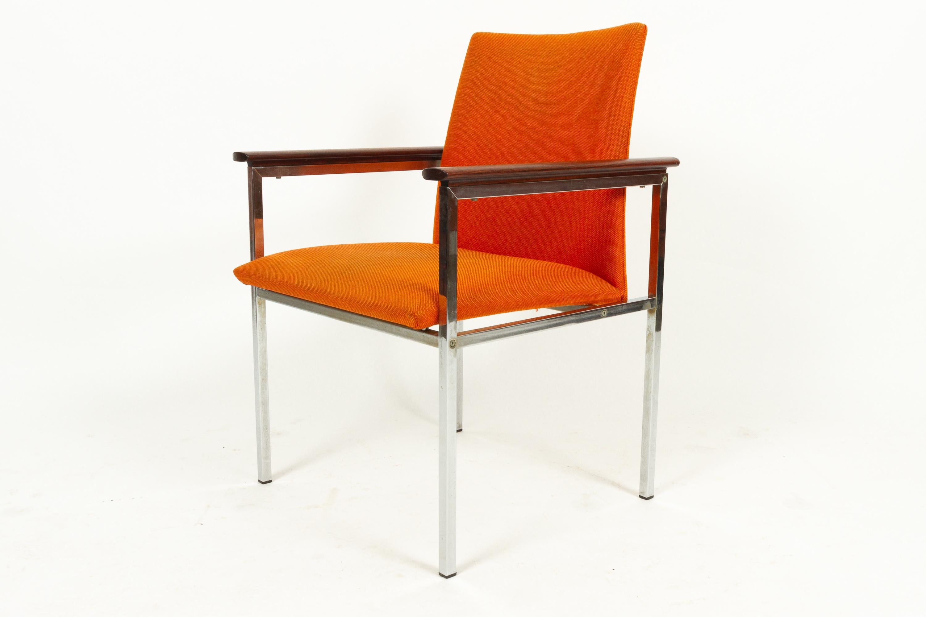 Danish Armchair with Teak Armrests by Sigvard Bernadotte for France & Søn, 1960s 3