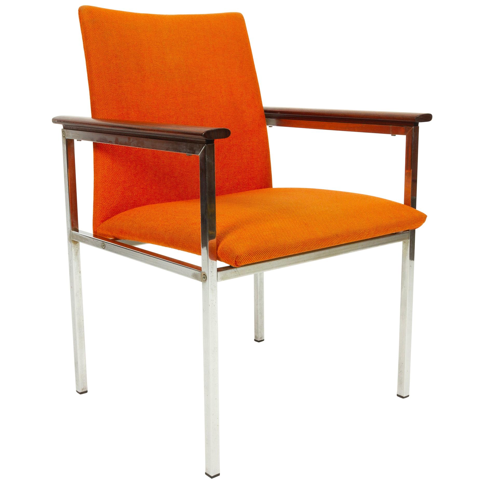 Danish Armchair with Teak Armrests by Sigvard Bernadotte for France & Søn, 1960s