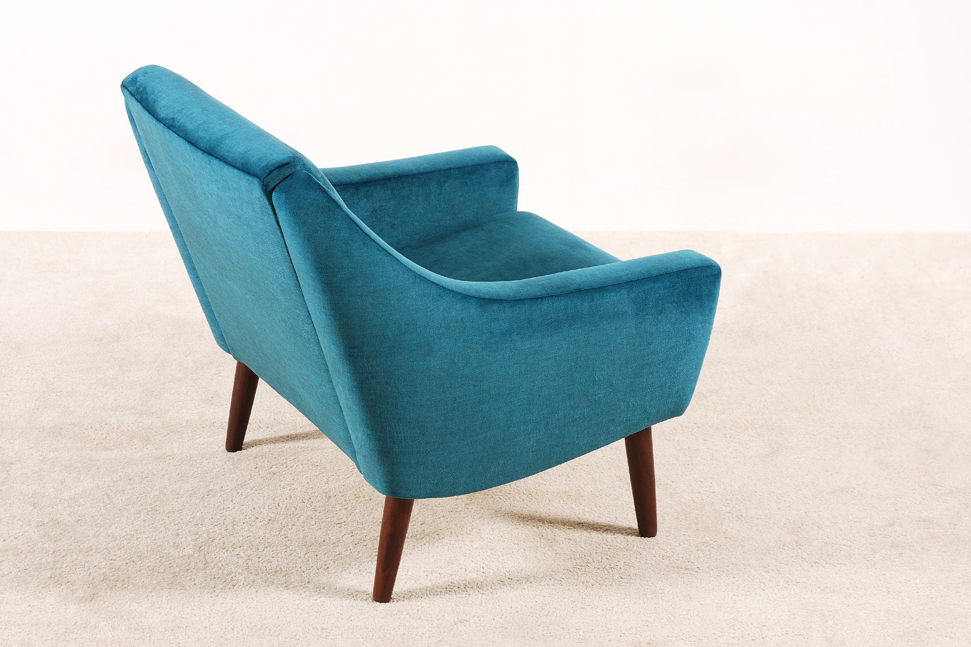 Mid-20th Century Danish Armchair with Teak Feet, 1960s