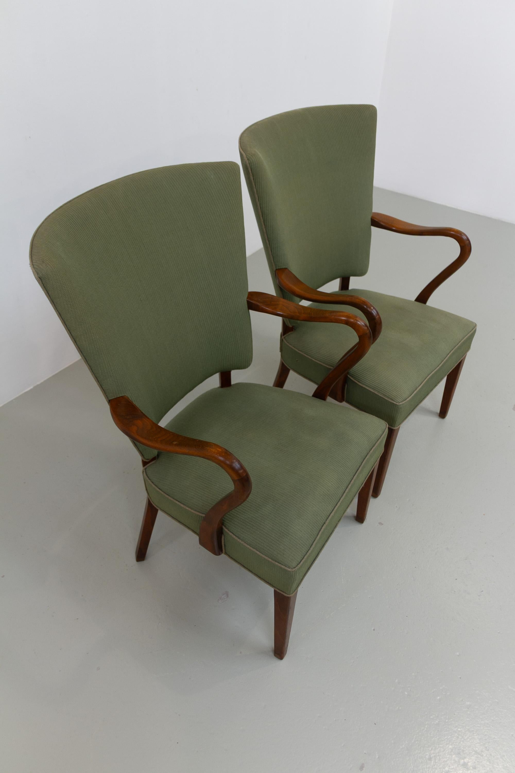 Sillones daneses de Alfred Christensen para Slagelse Møbelværk, década de 1940. Juego de 2. en venta 4