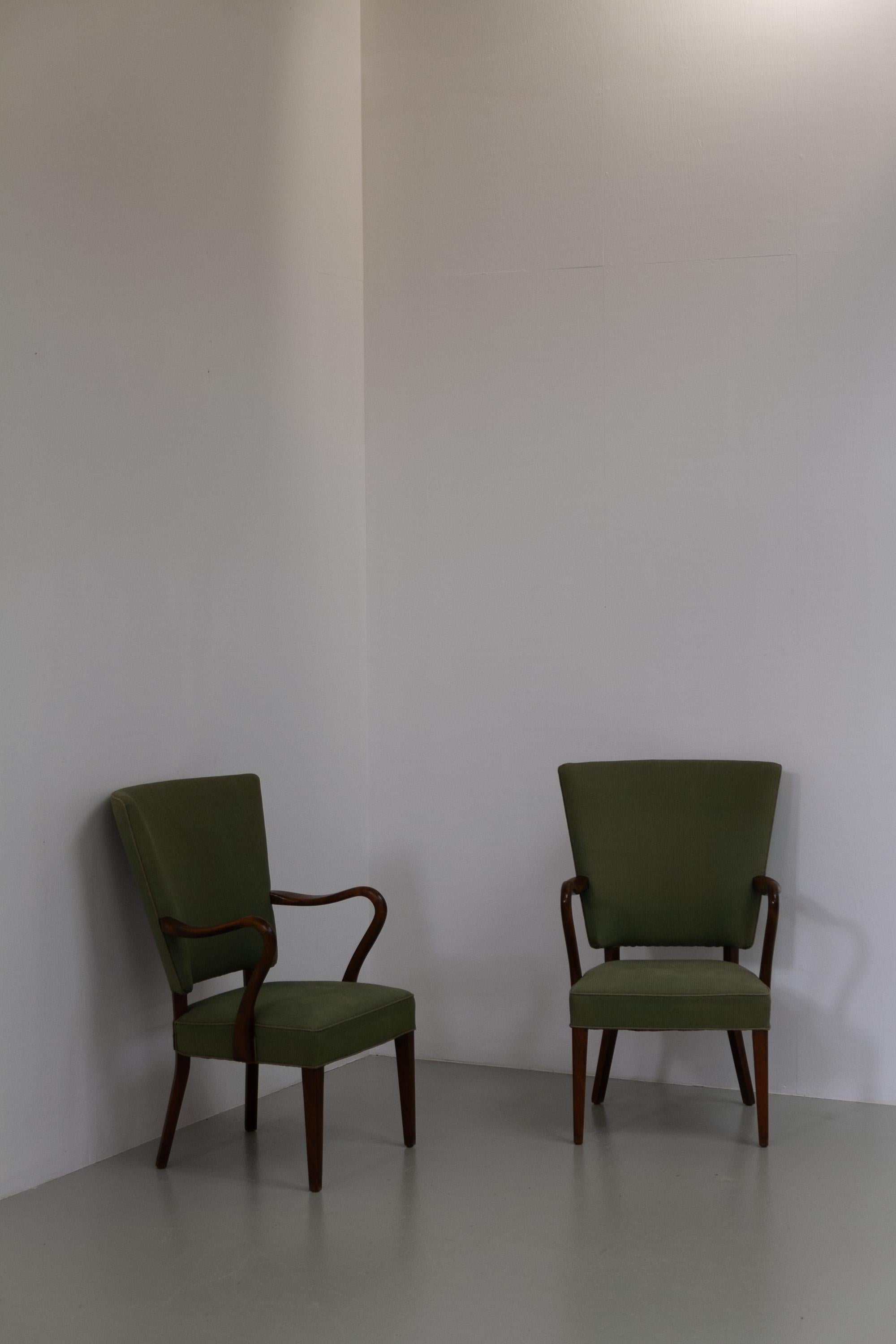 Sillones daneses de Alfred Christensen para Slagelse Møbelværk, década de 1940. Juego de 2. en venta 8
