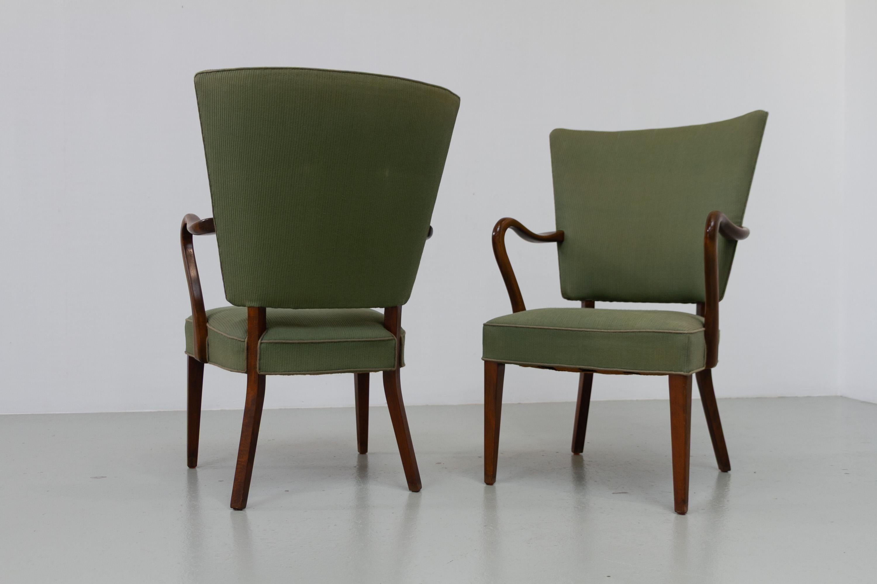 Sillones daneses de Alfred Christensen para Slagelse Møbelværk, década de 1940. Juego de 2. en venta 10