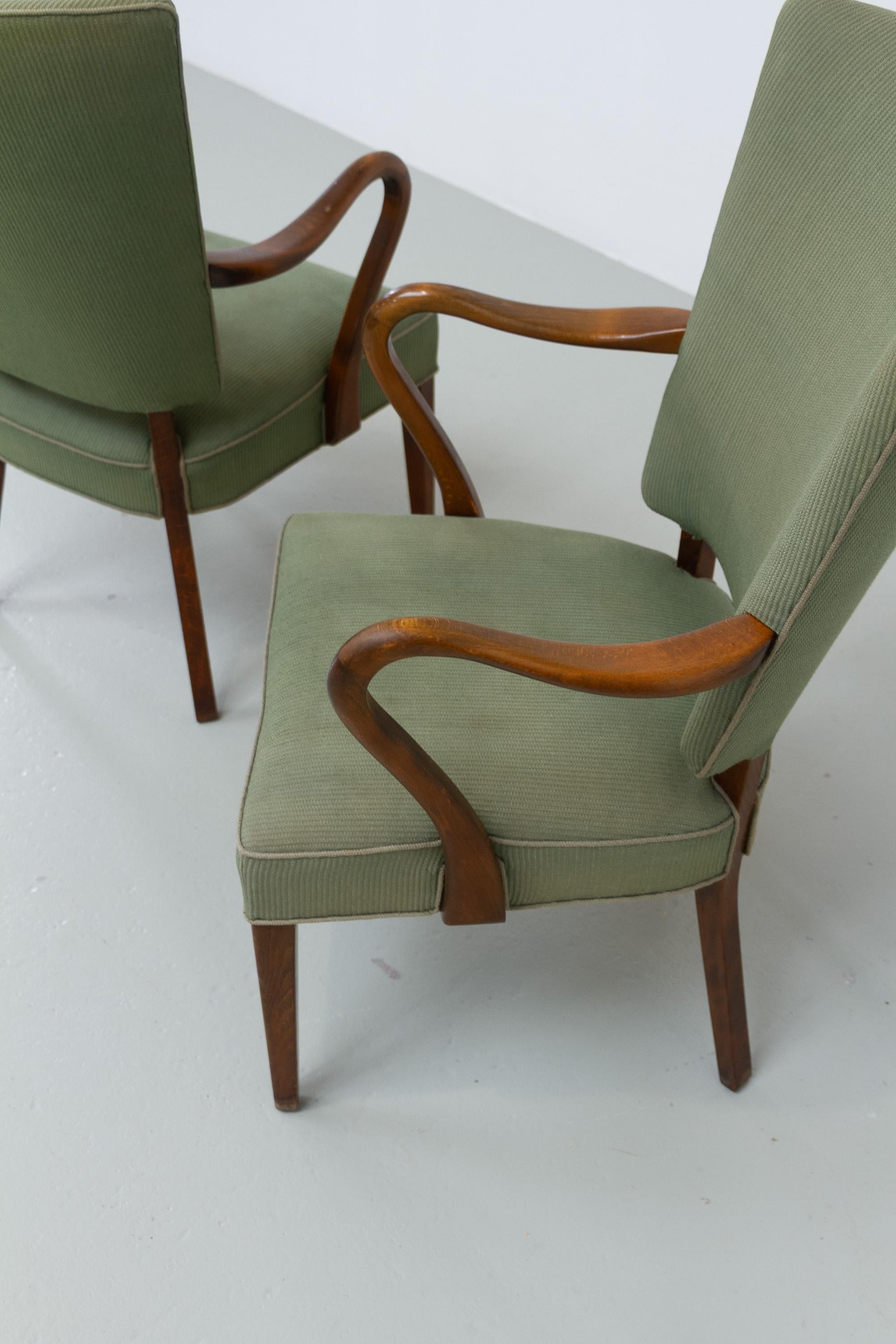 Sillones daneses de Alfred Christensen para Slagelse Møbelværk, década de 1940. Juego de 2. en venta 13