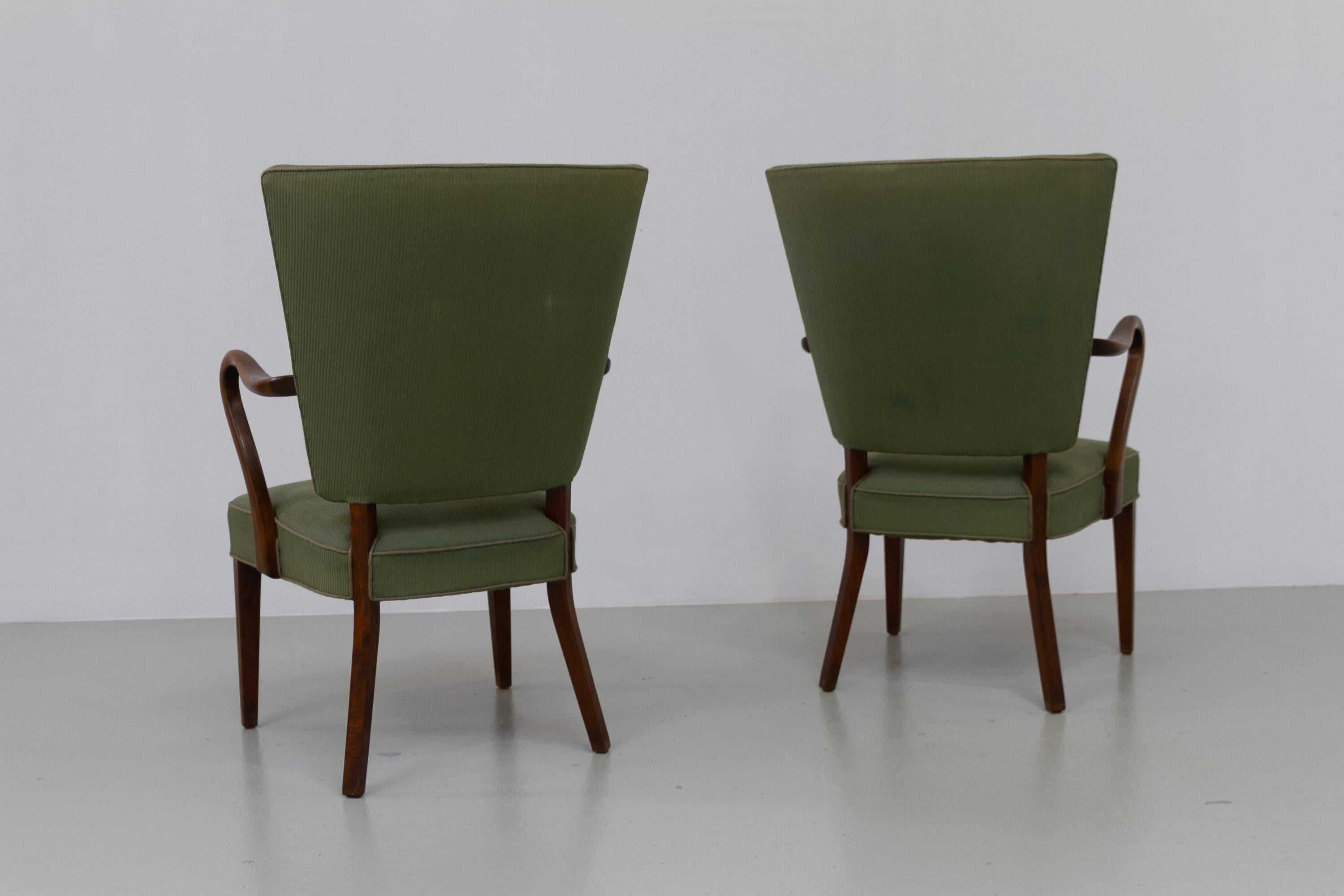 Sillones daneses de Alfred Christensen para Slagelse Møbelværk, década de 1940. Juego de 2. en Bueno estado para la venta en Asaa, DK
