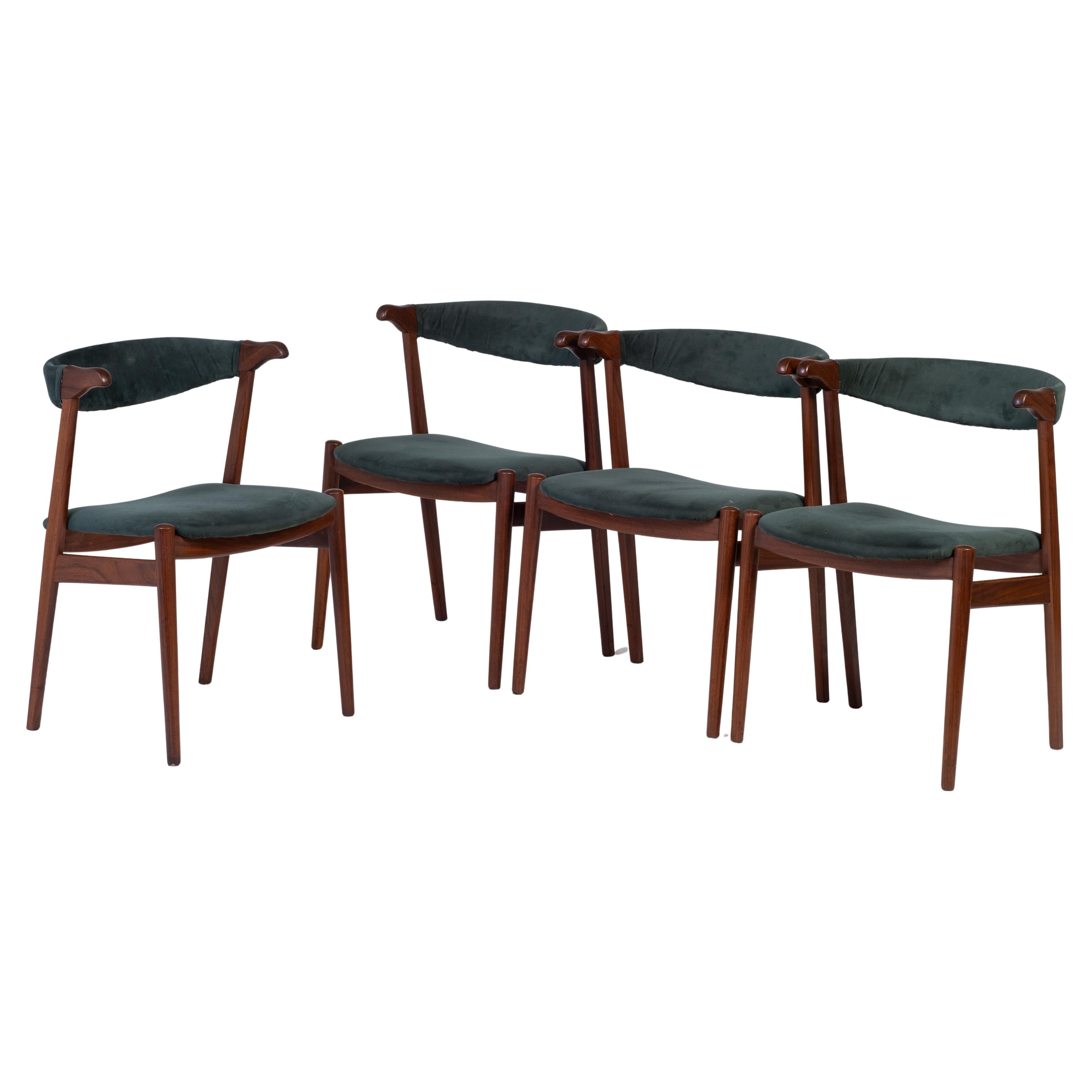 Danish Armchairs in Teak, 1960s, Set of 4