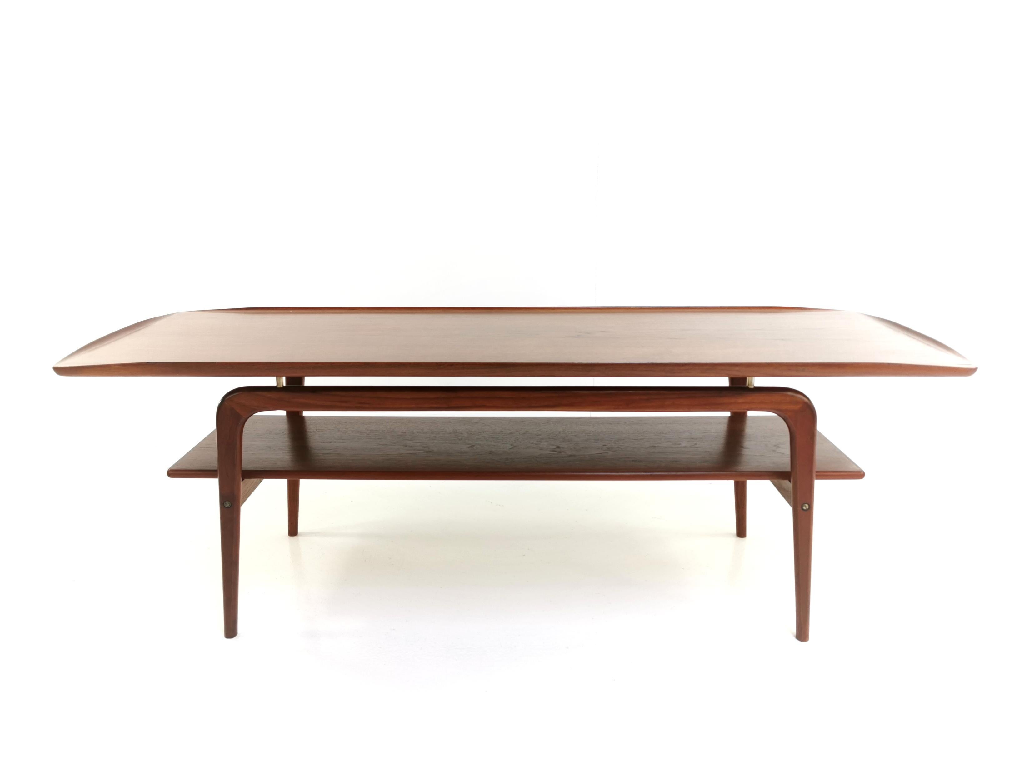 Danish Arne Hovmand Olsen Teak Midcentury Coffee Table 5