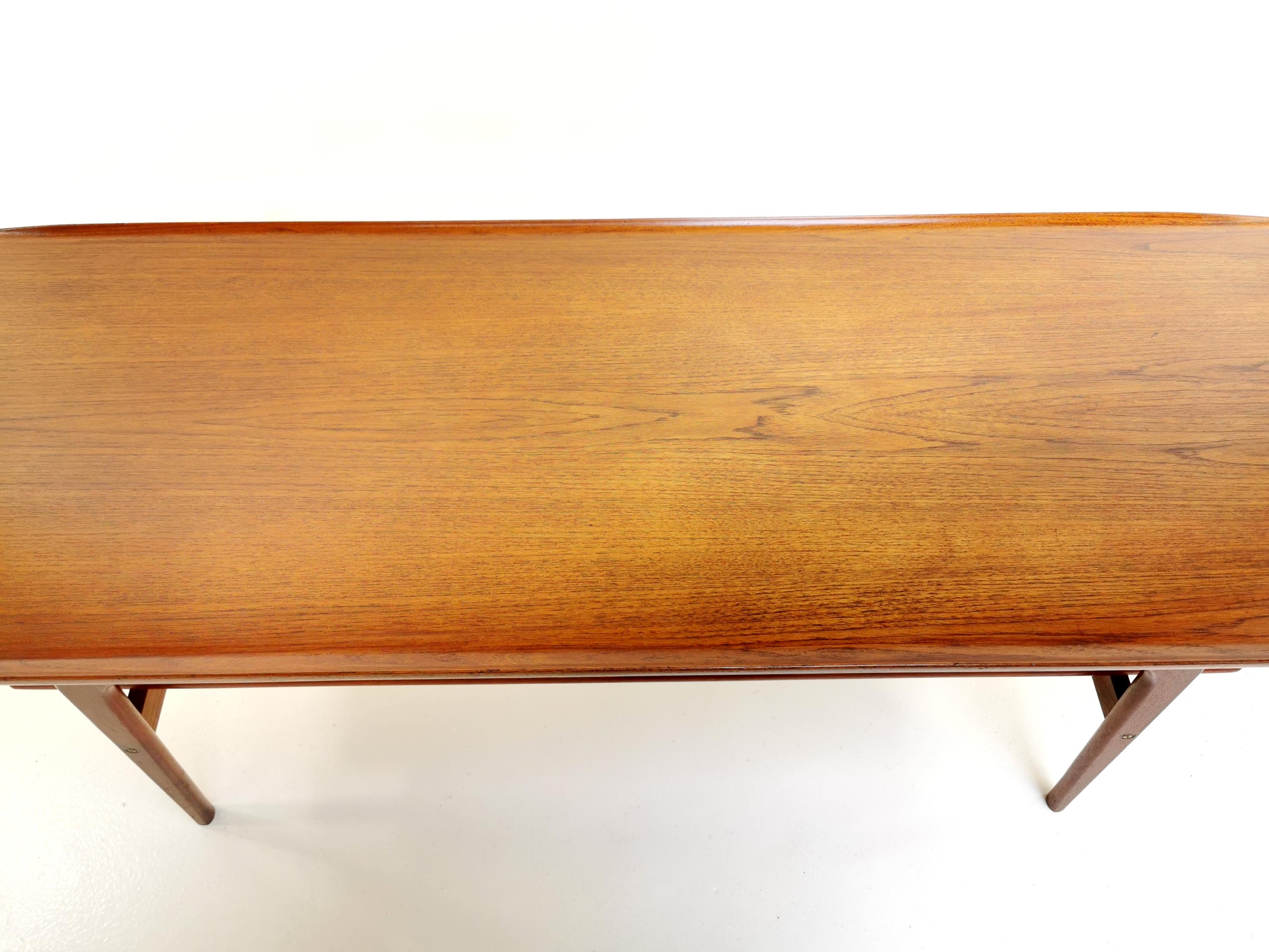 Scandinavian Danish Arne Hovmand Olsen Teak Midcentury Coffee Table