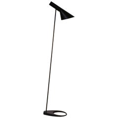 Danish Arne Jacobsen, Louis Poulsen Black AJ Floor Lamp Black