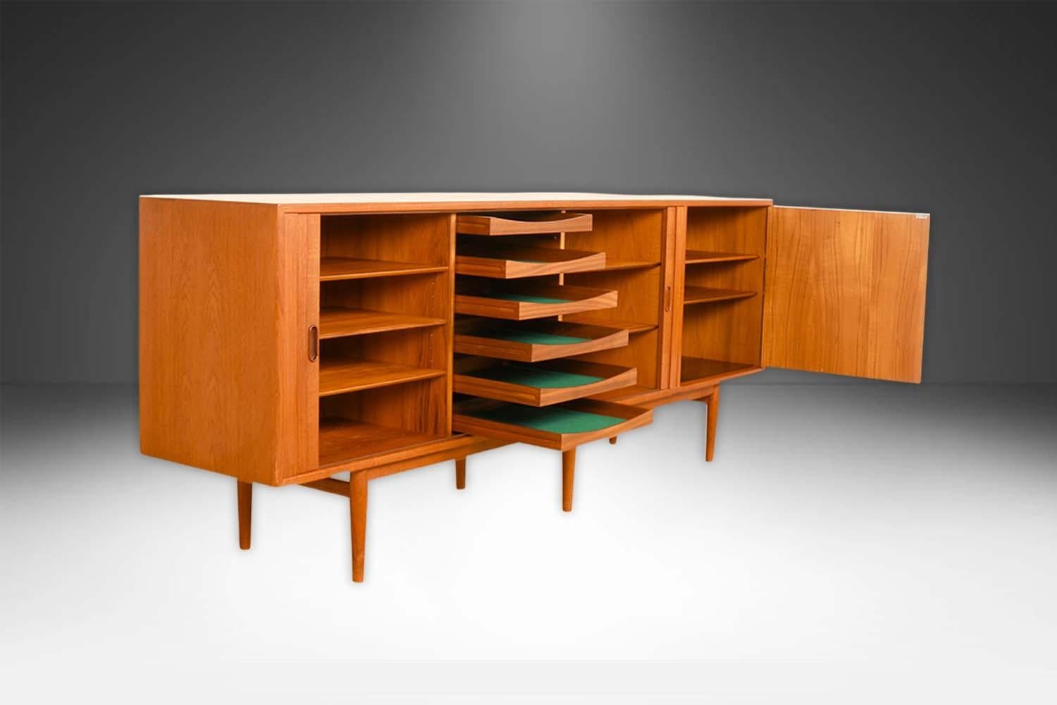 Mid-Century Modern Danish Arne Vodder for Sibast Mid Century Sideboard Credenza 1950s For Sale