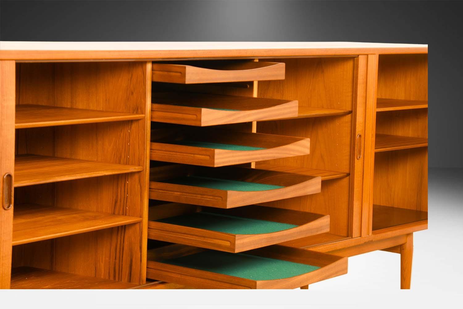 Danish Arne Vodder for Sibast Mid Century Sideboard Credenza 1950s In Fair Condition For Sale In Baltimore, MD