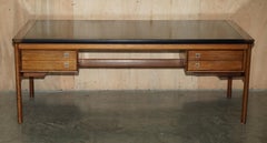 DANISH ARNE VODDER FOR SIBAST MODEL 419 & 223 HARDWOOD LEATHER DESK & ARMCHAiR