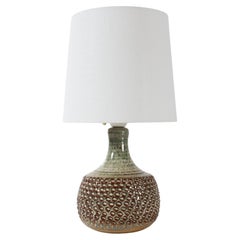 Danish Arstistic Ceramic Table Lamp from the 60s with New Shade made in Denmark