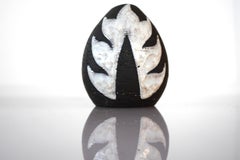 Danish art chamotte pottery vase by Helge Österberg.