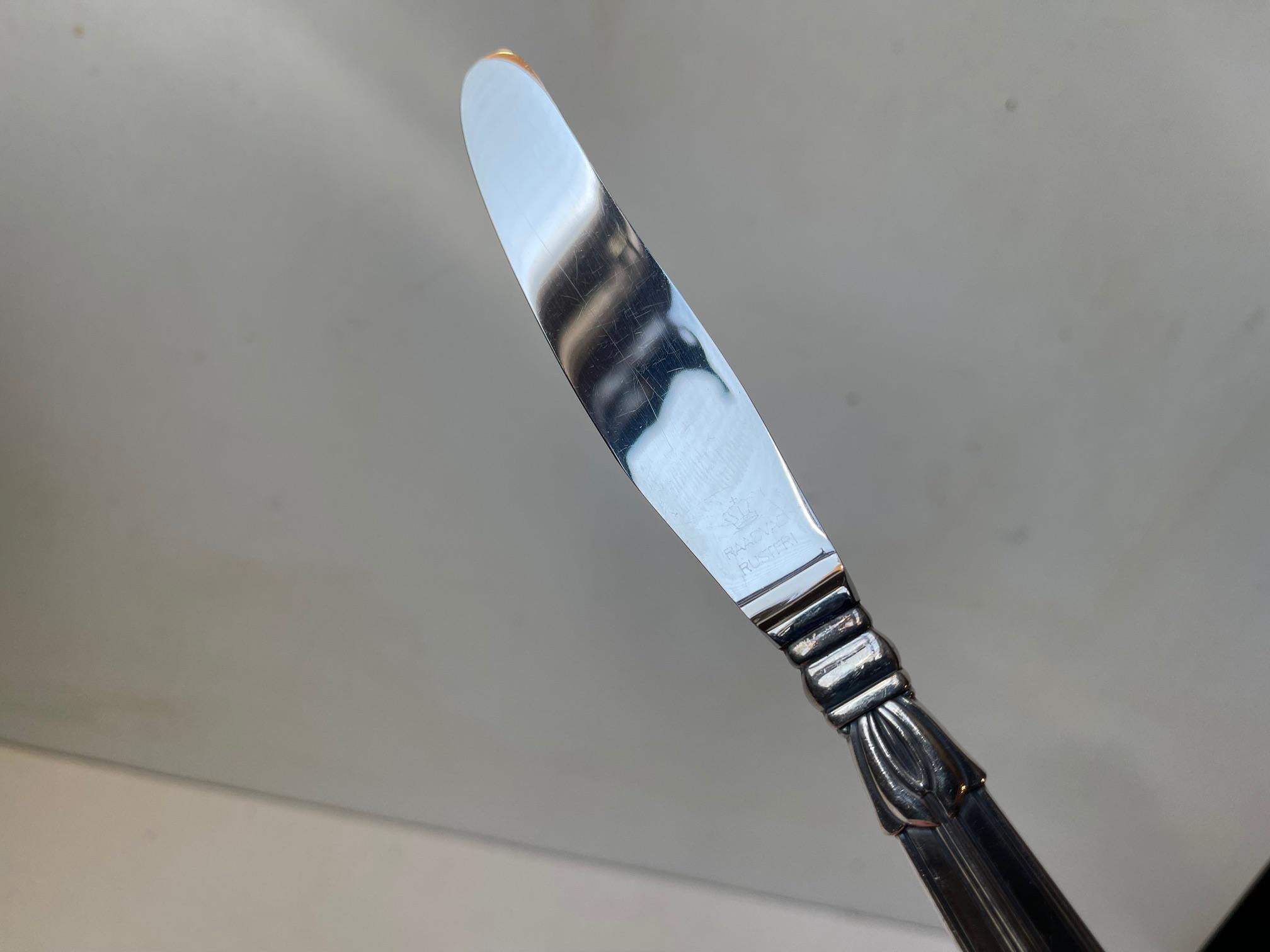 Set di posate danese Art Deco 12 persone  di Borgstrøms Sølvvarefabrik, Set di 65 pezzi in vendita 1