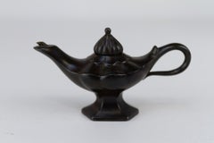 Danish Art Deco Aladdin Oil Lamp in Disko Metal by Just Andersen, 1930s.