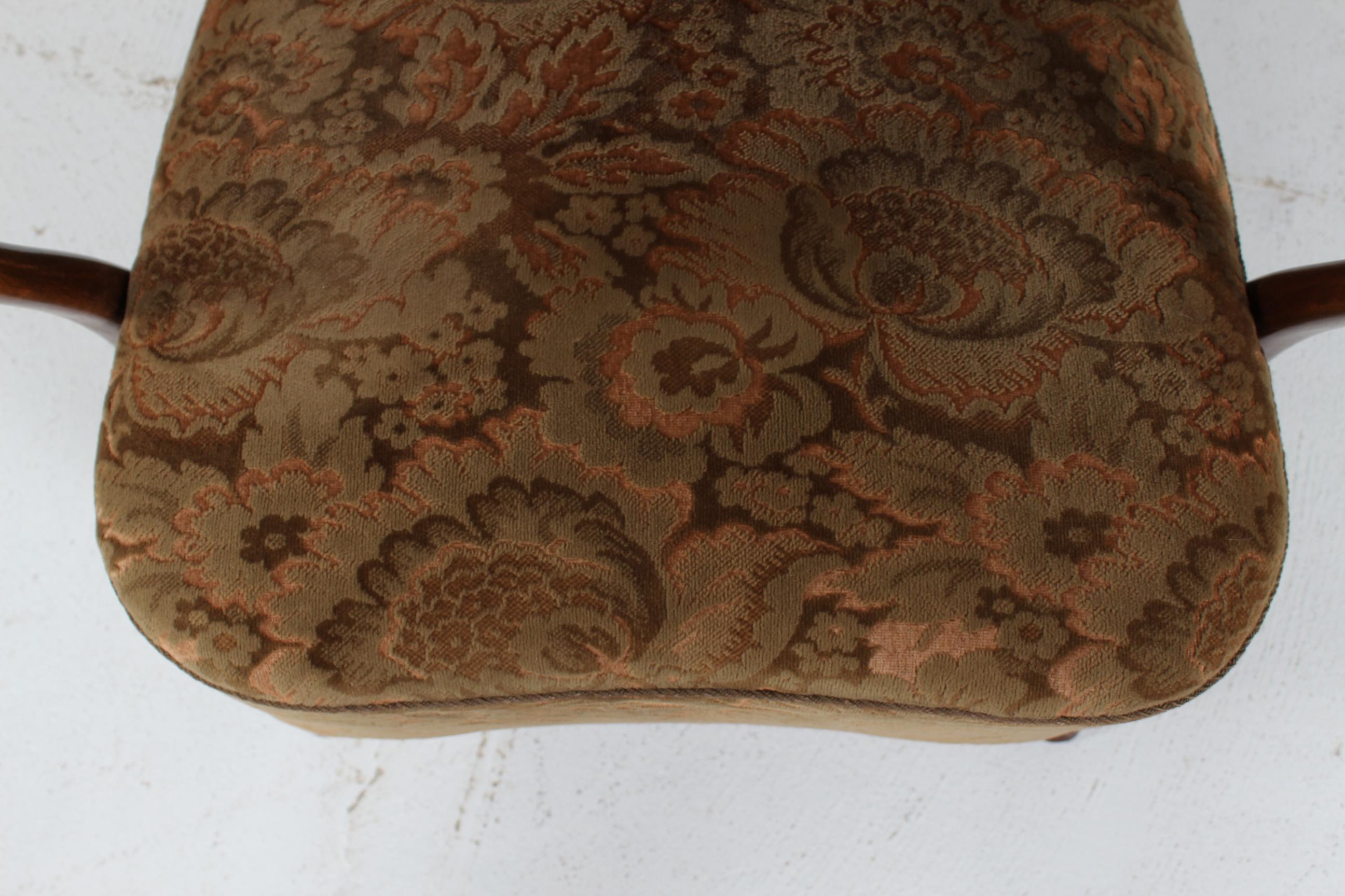 Sedia da salotto danese Art Deco Alfred Christensen con velluto floreale anni '40 in vendita 6
