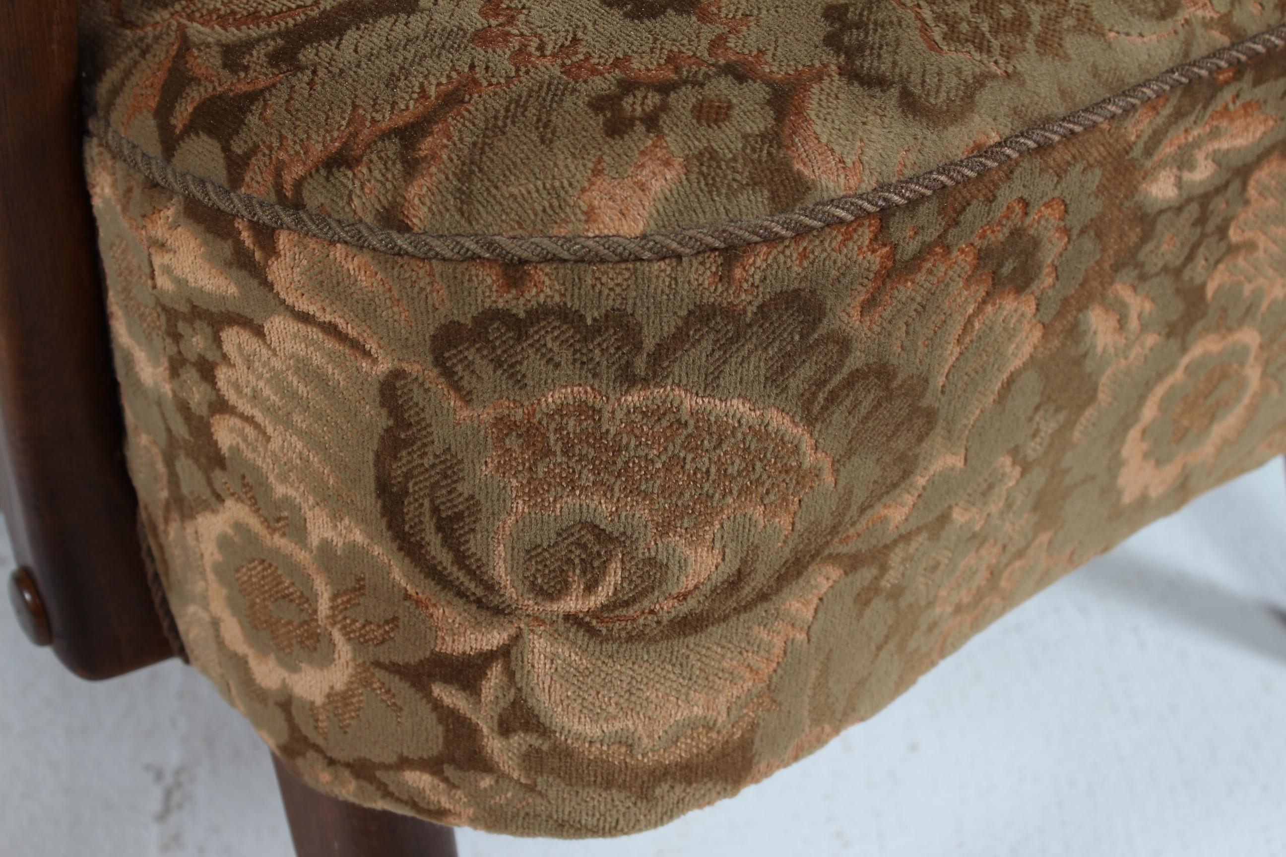 Sedia da salotto danese Art Deco Alfred Christensen con velluto floreale anni '40 in vendita 7
