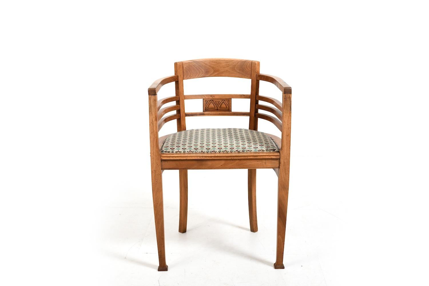 Sillón Art Decó danés años 20 en estado original Madera en venta