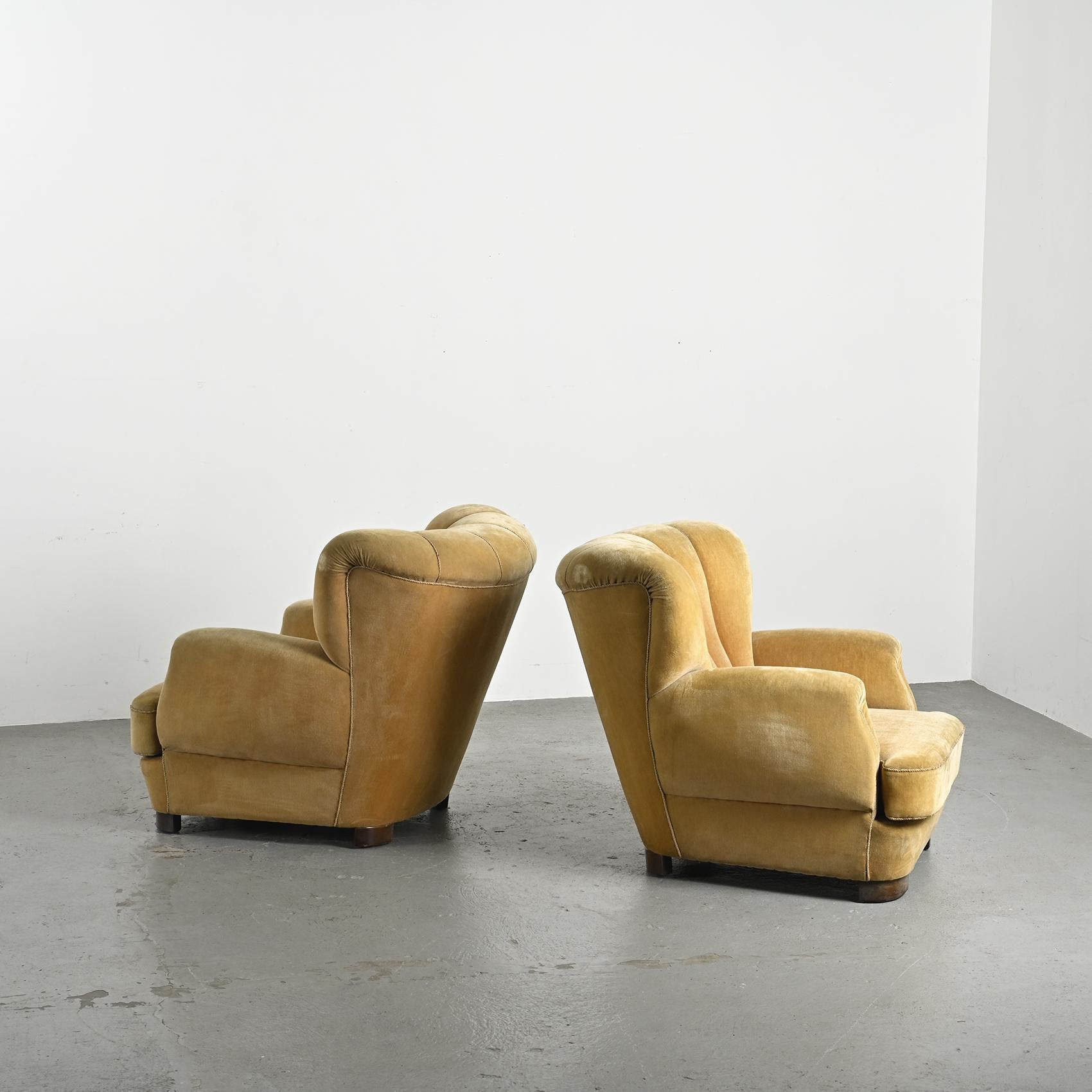 Danish Art Deco Armchairs, 1940s, Set of 2 For Sale 1
