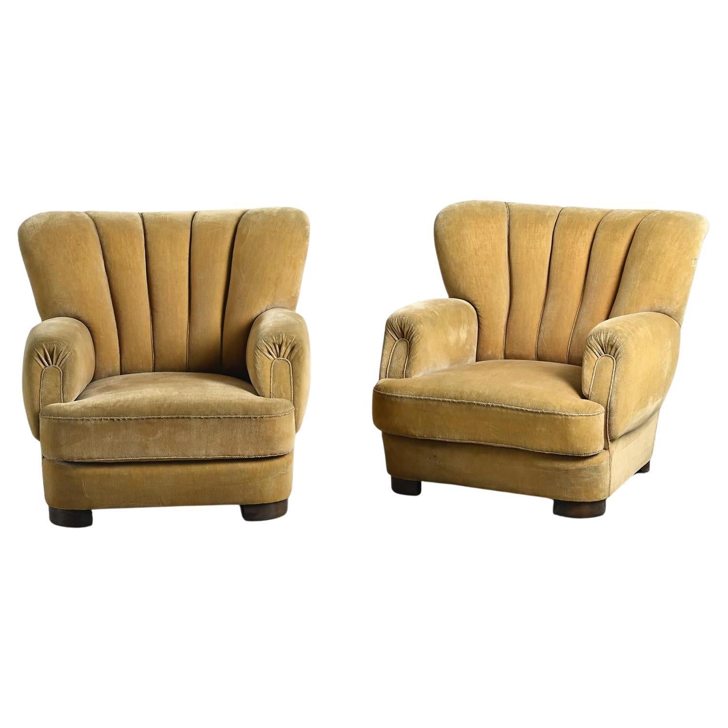 Danish Art Deco Armchairs, 1940s, Set of 2