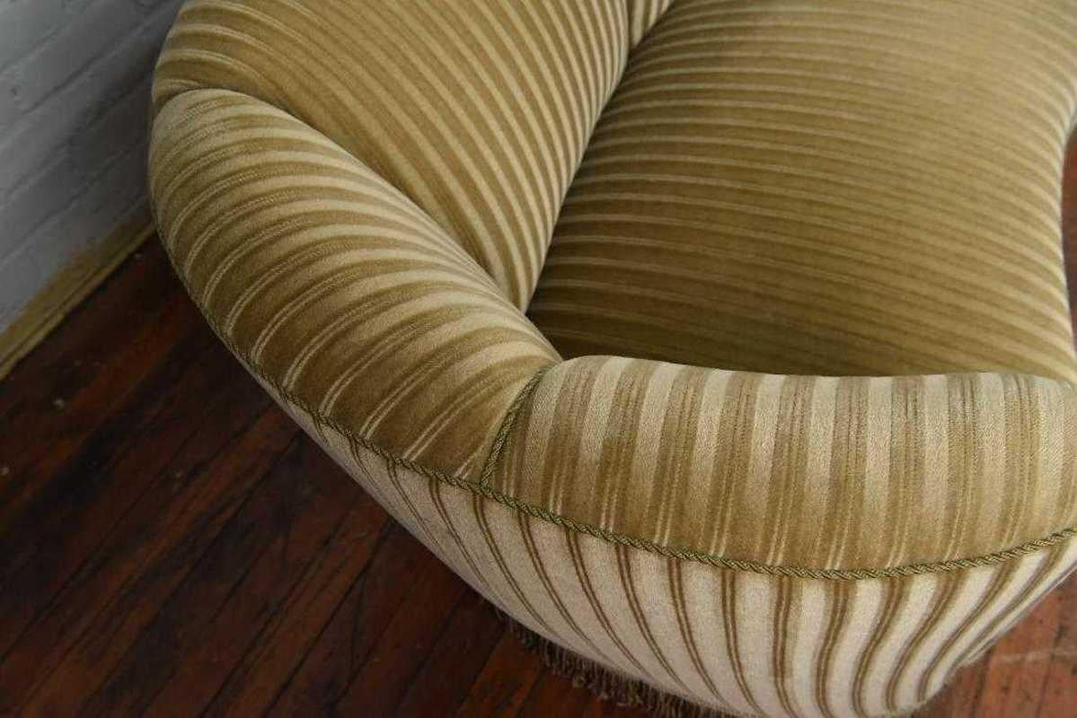 Danish Art Deco Banana Form Curved Loveseat Sofa by Slagelse Mobelvaerk A/S 2