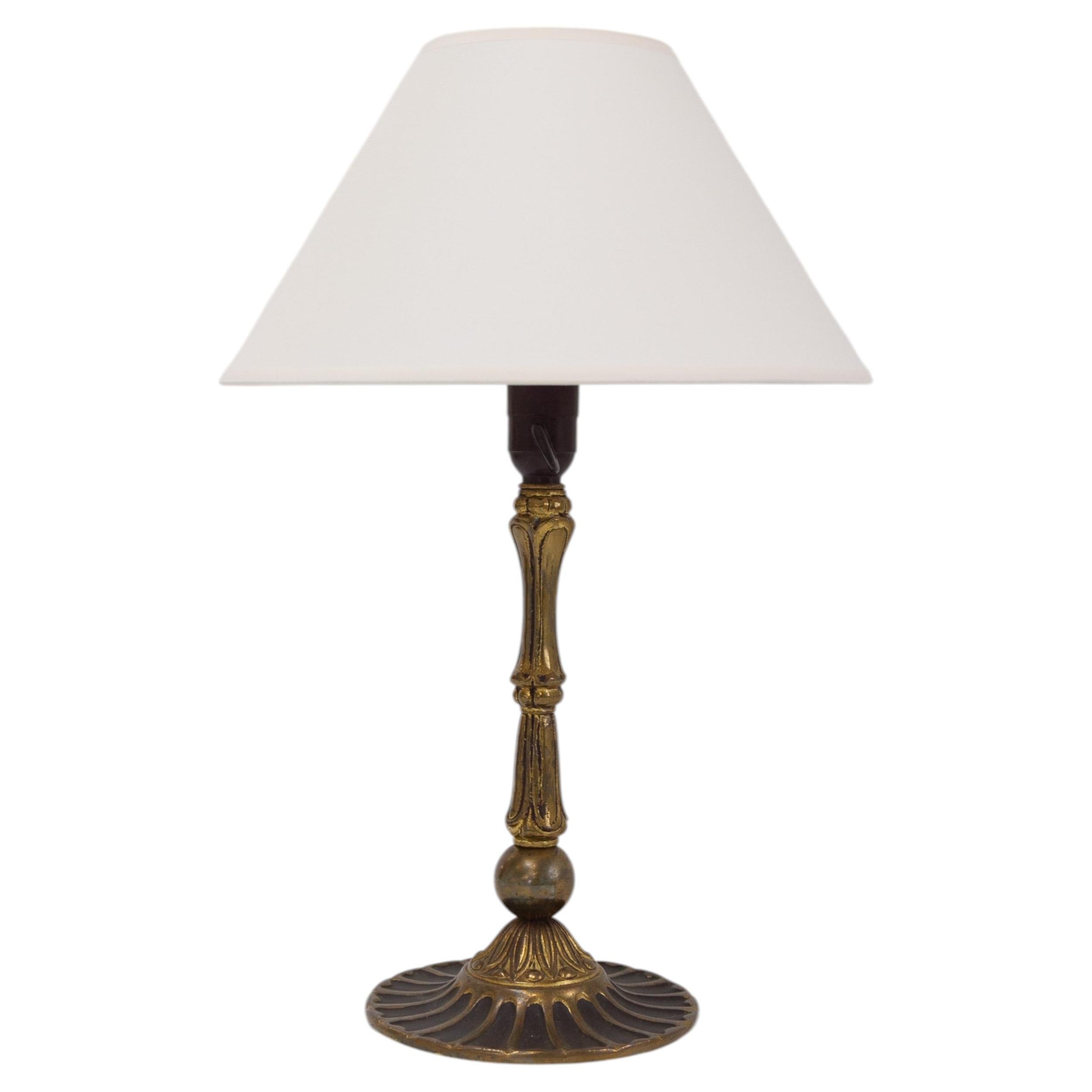 Danish Art Deco Brass Table Lamp, 1920s.