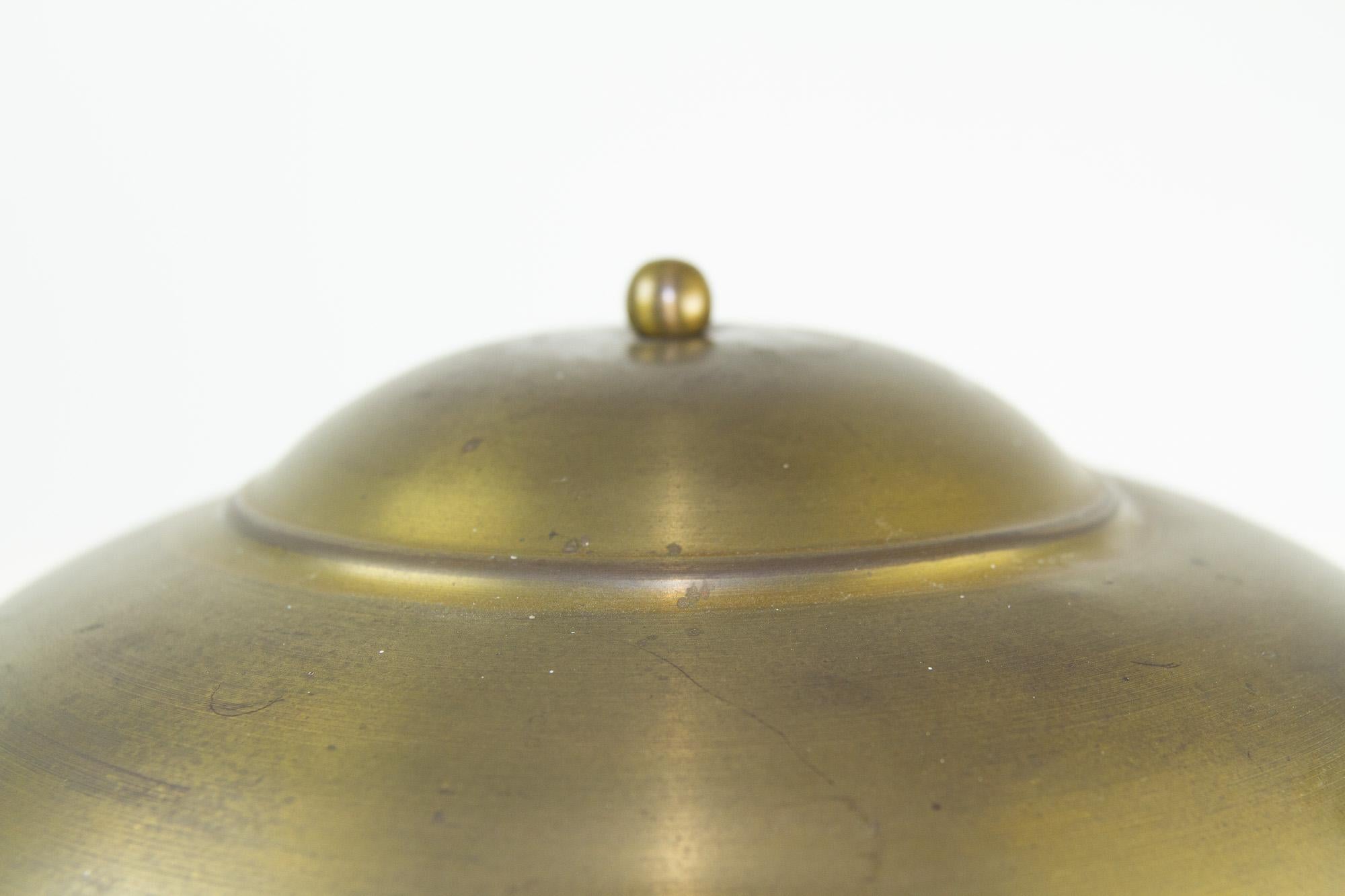 Danish Art Deco Brass Table Lamp, 1930s. For Sale 7