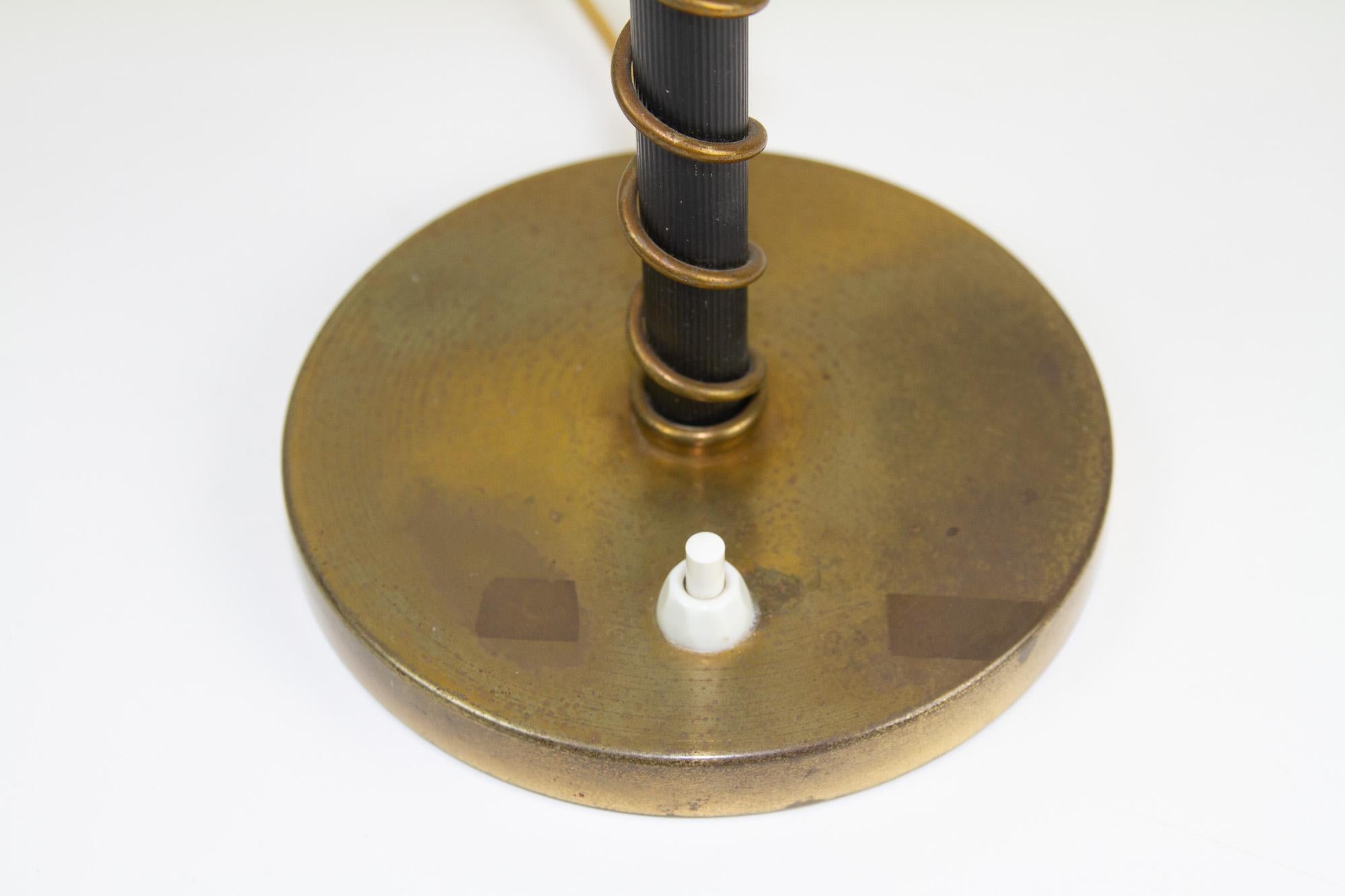 Danish Art Deco Brass Table Lamp, 1930s. For Sale 1