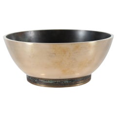 Danish Art Deco Bronze Bowl with Brown Patina in Axel Salto and Tinos Style 1950