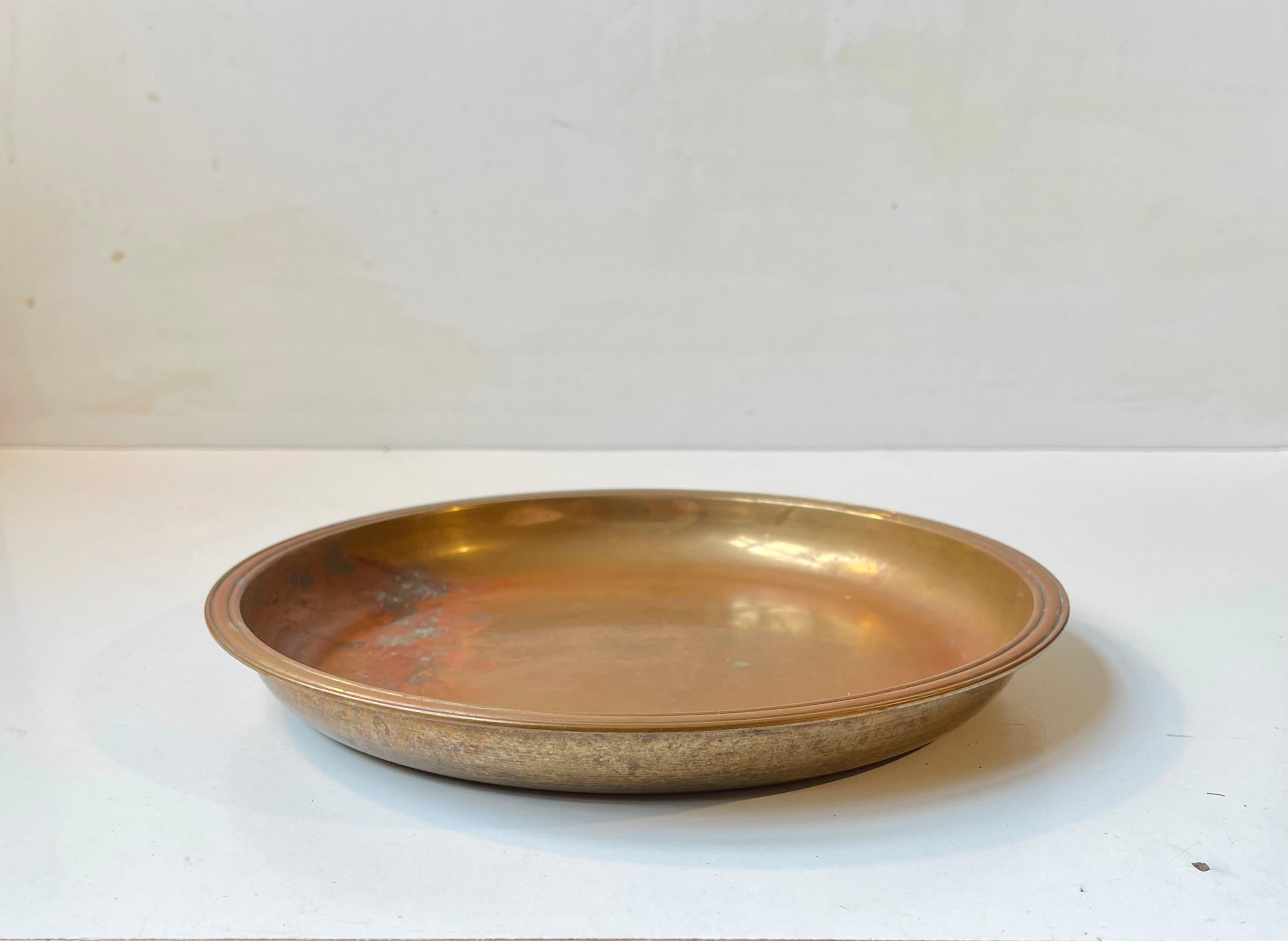 Danese Piatto danese in bronzo Art Deco di Tumulus Dania, anni '30 in vendita