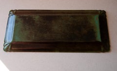 Danish Art Deco Bronze Platter from the 1930s – Elegant Geometric Design