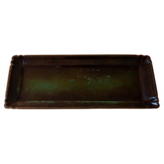 Vintage Danish Art Deco Bronze Platter from the 1930s – Elegant Geometric Design