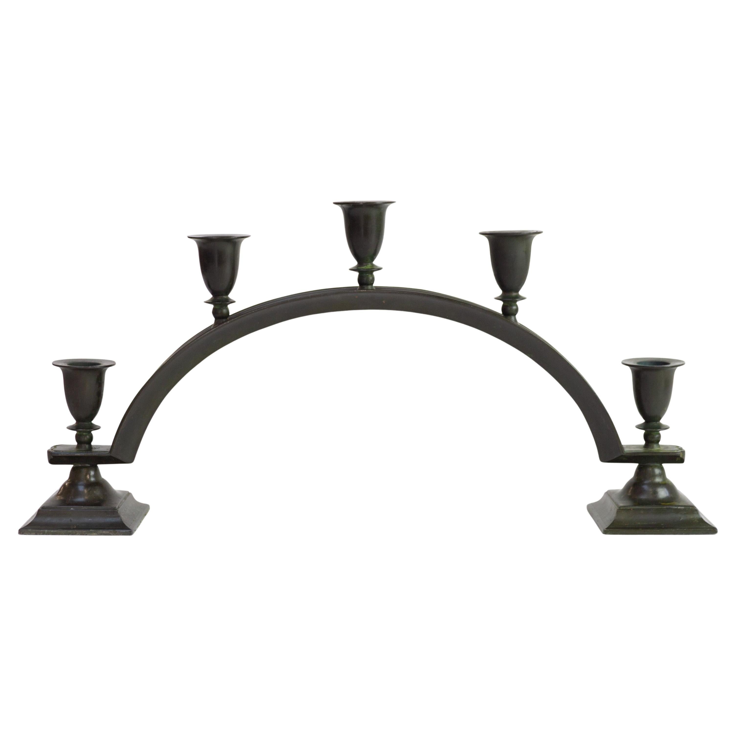 Chandelier danois Art déco en Metal Disko par Just Andersen, années 1930.