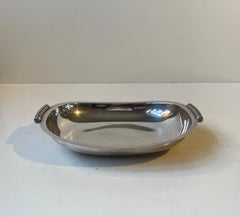 Corbeille à pain danoise Carl M. Cohr en laiton plaqué argent