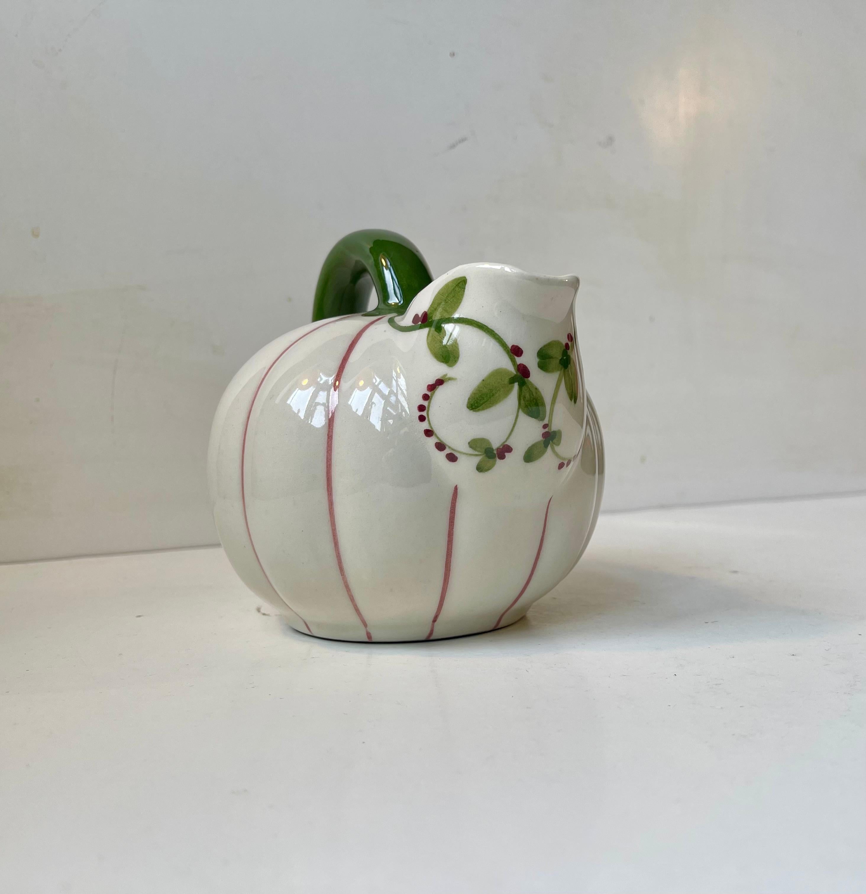XX secolo Brocca di zucca in ceramica danese Art Deco di Sorgenfri in vendita