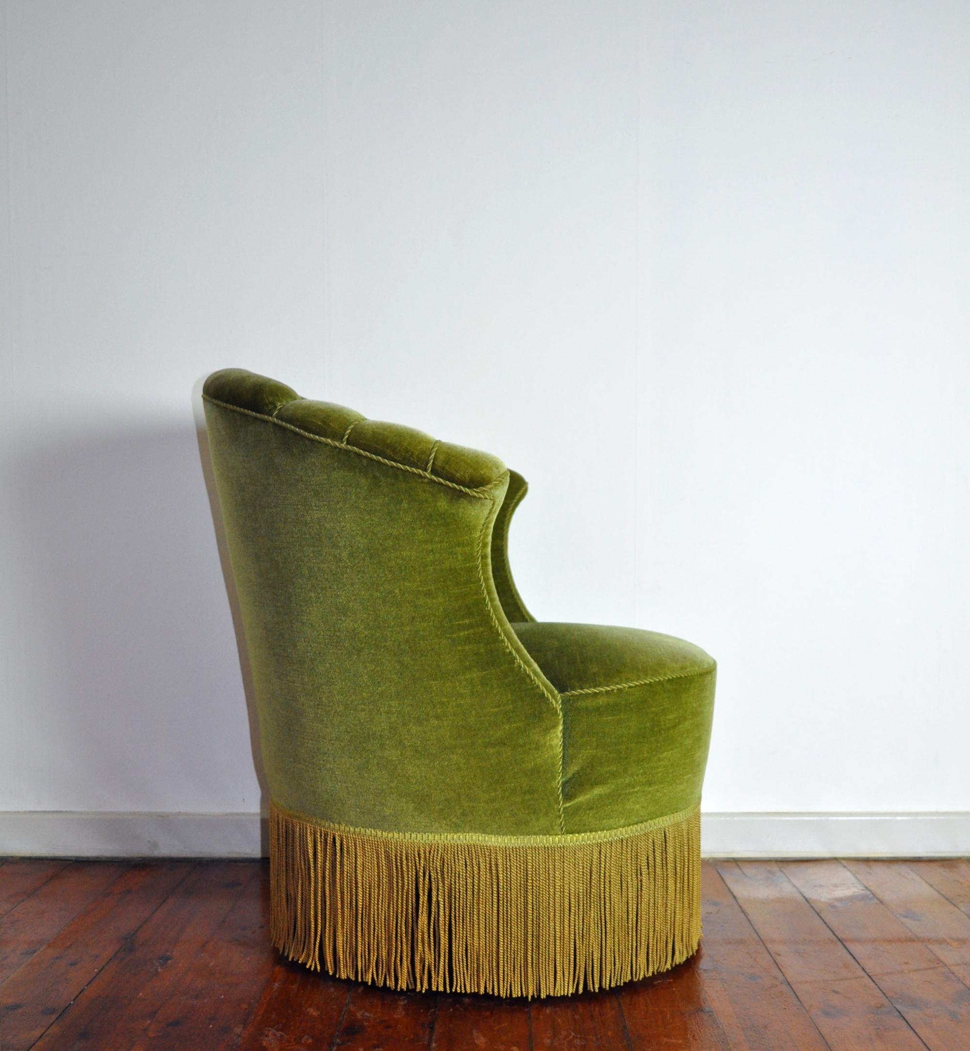 green art deco chair