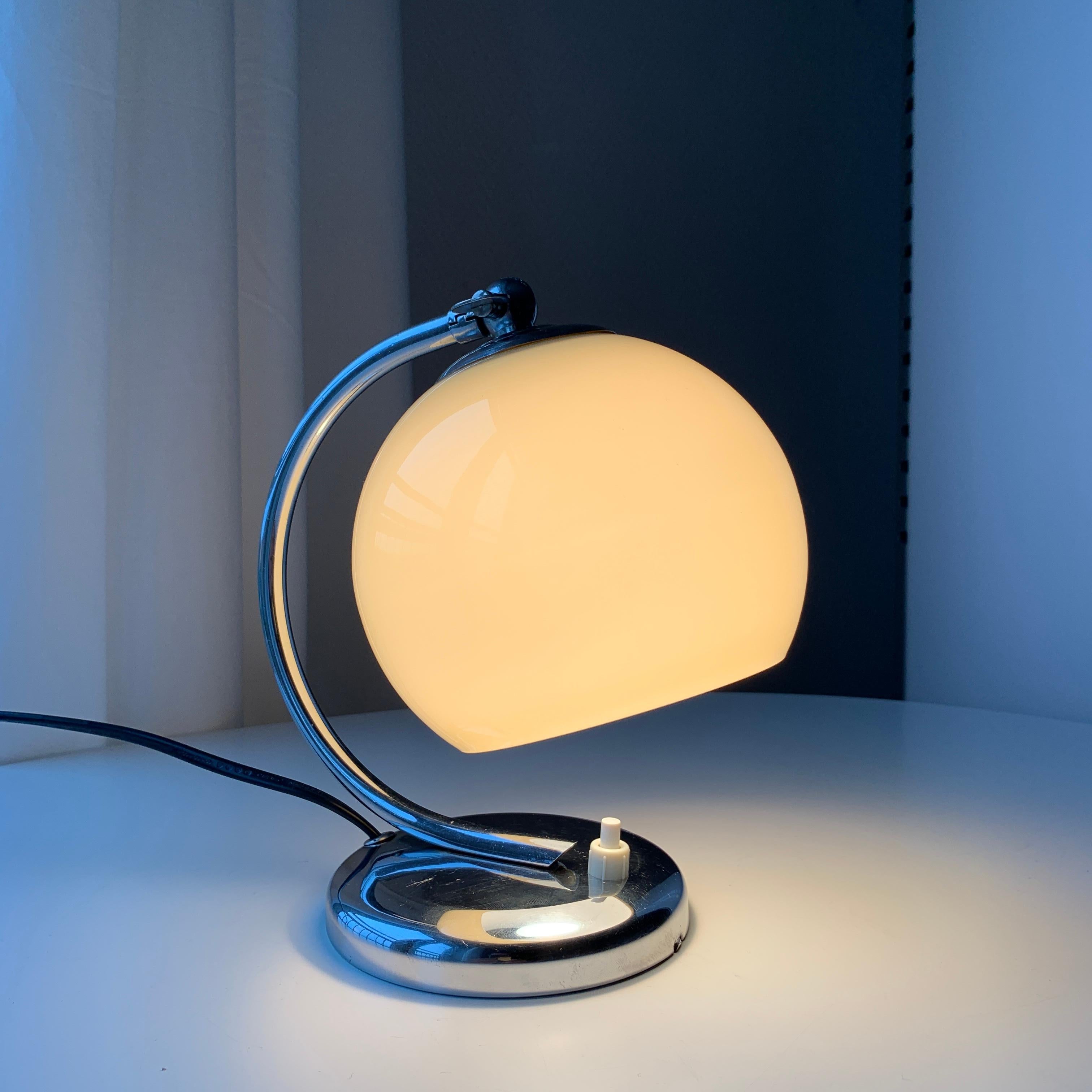 20th Century Danish Art Deco Chrome Table Lamp Fog & Mørup For Sale
