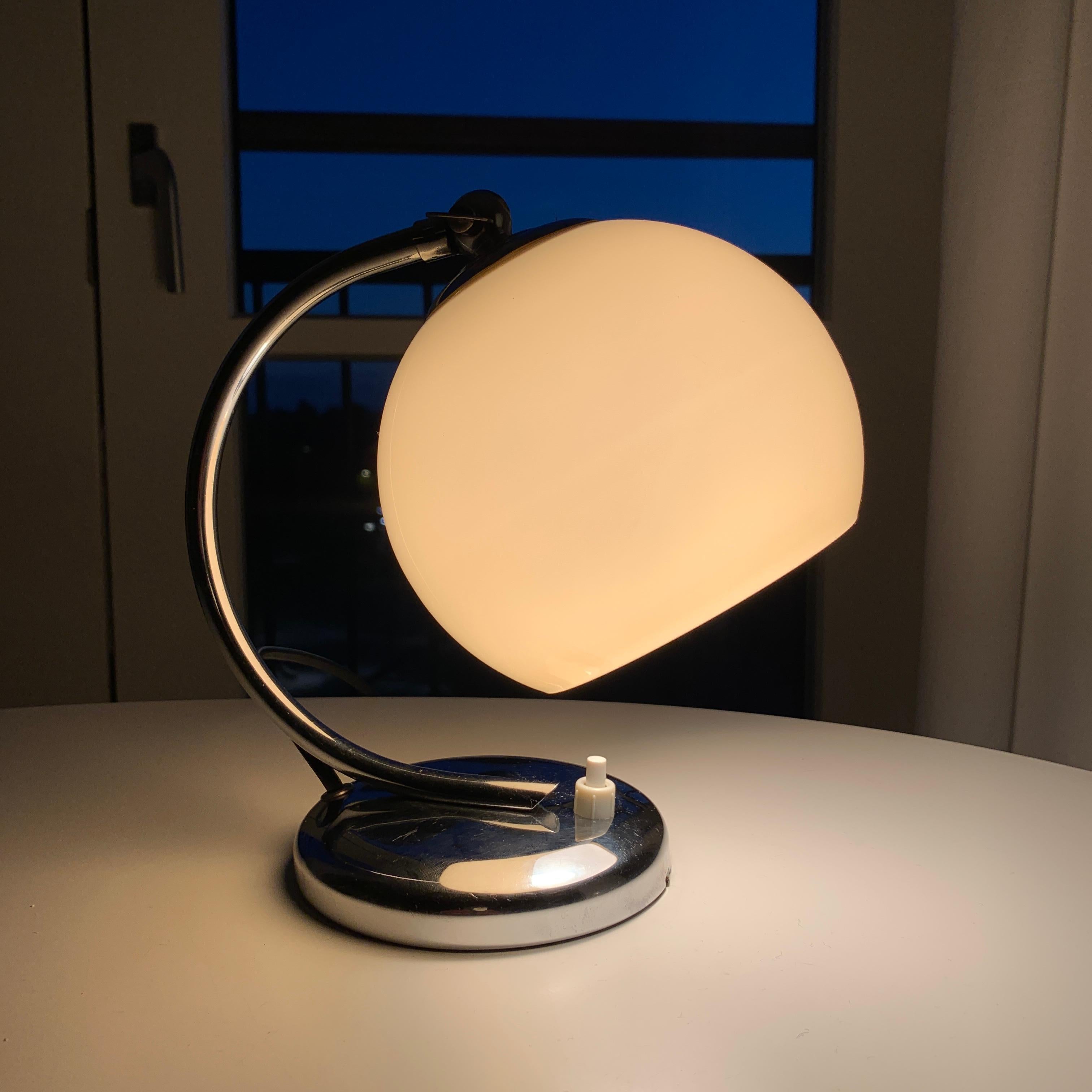Danish Art Deco Chrome Table Lamp Fog & Mørup For Sale 1