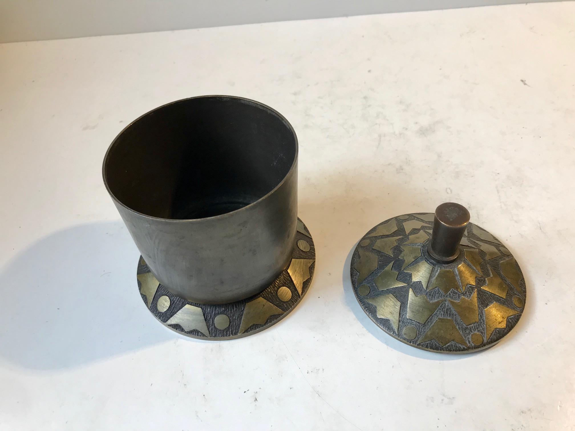 Art Déco Portasigarette Art Deco danese in bronzo, anni '30 in vendita