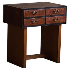 Dänischer Art-Déco-Konsolentisch mit Schubladen aus Ulmen- und Wurzelholz, 1940er Jahre