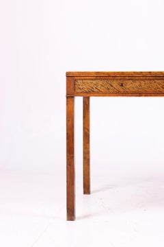 Danish Art Deco Desk in Flame Birch – Danish Cabinetmaker, 1940s