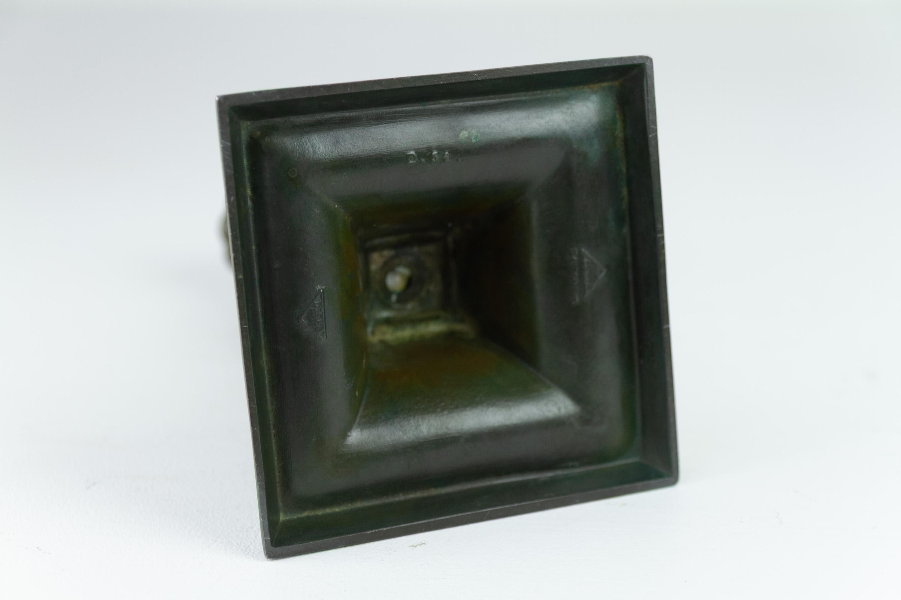 Candeliere danese in metallo Art Deco Disko di Just Andersen, anni '20. In condizioni buone in vendita a Asaa, DK