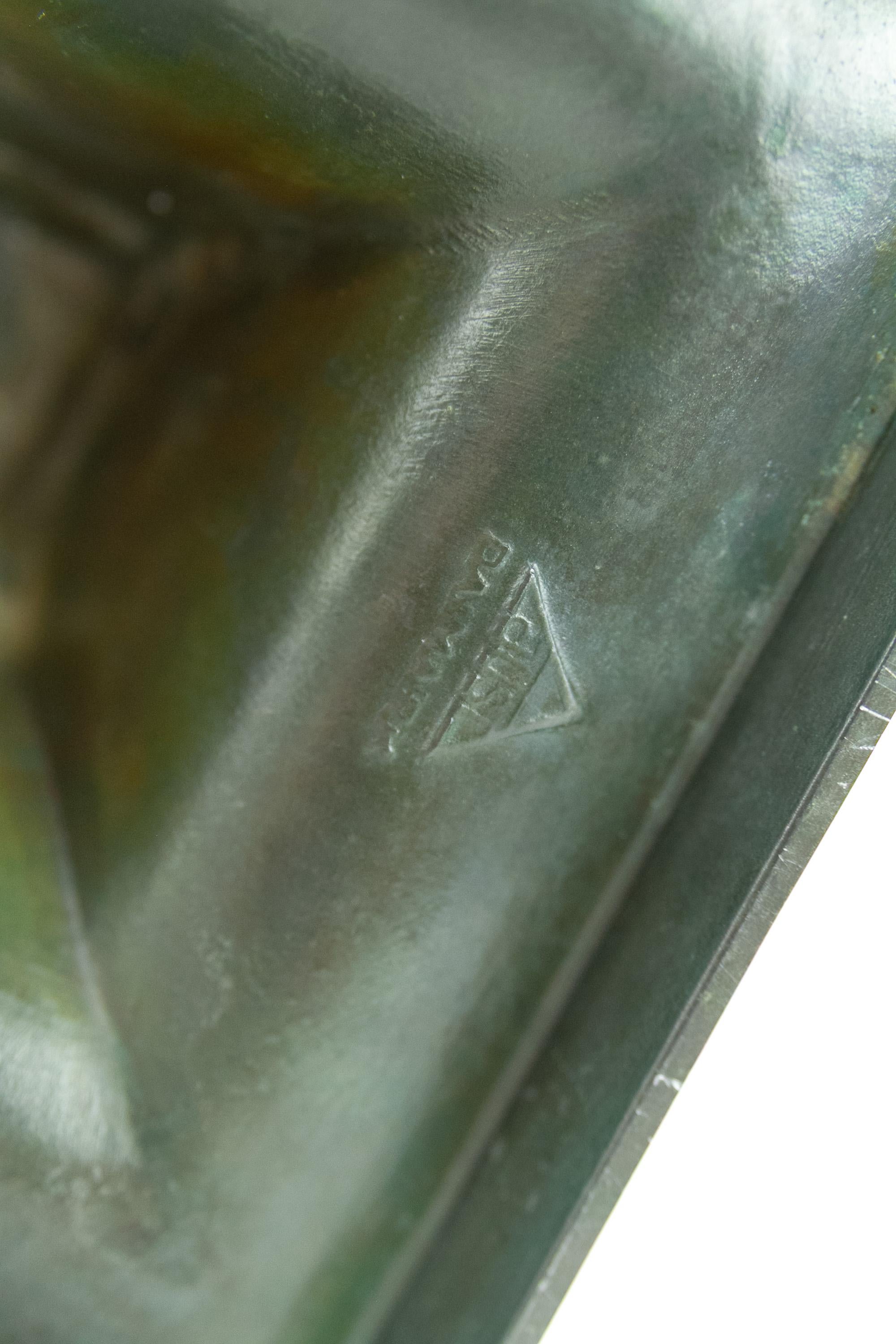 Inizio XX secolo Candeliere danese in metallo Art Deco Disko di Just Andersen, anni '20. in vendita