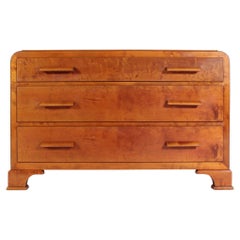 Danish Art Deco Dresser with 3 Drawers crafted by Danish Skilled Carpenter 1930s