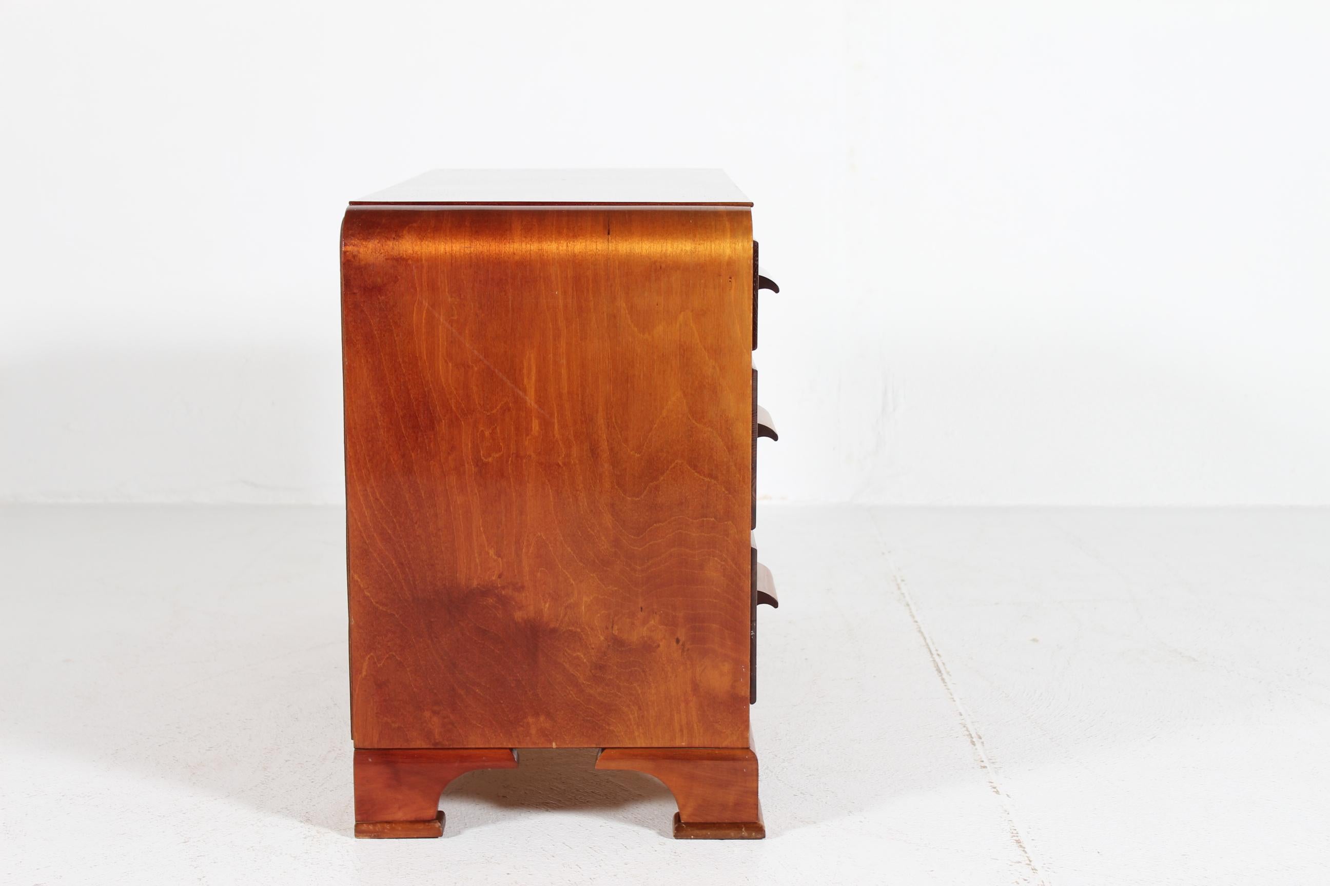 Fatto a mano Comò danese Art Deco con 3 cassetti realizzato da un abile falegname danese del 1930 in vendita