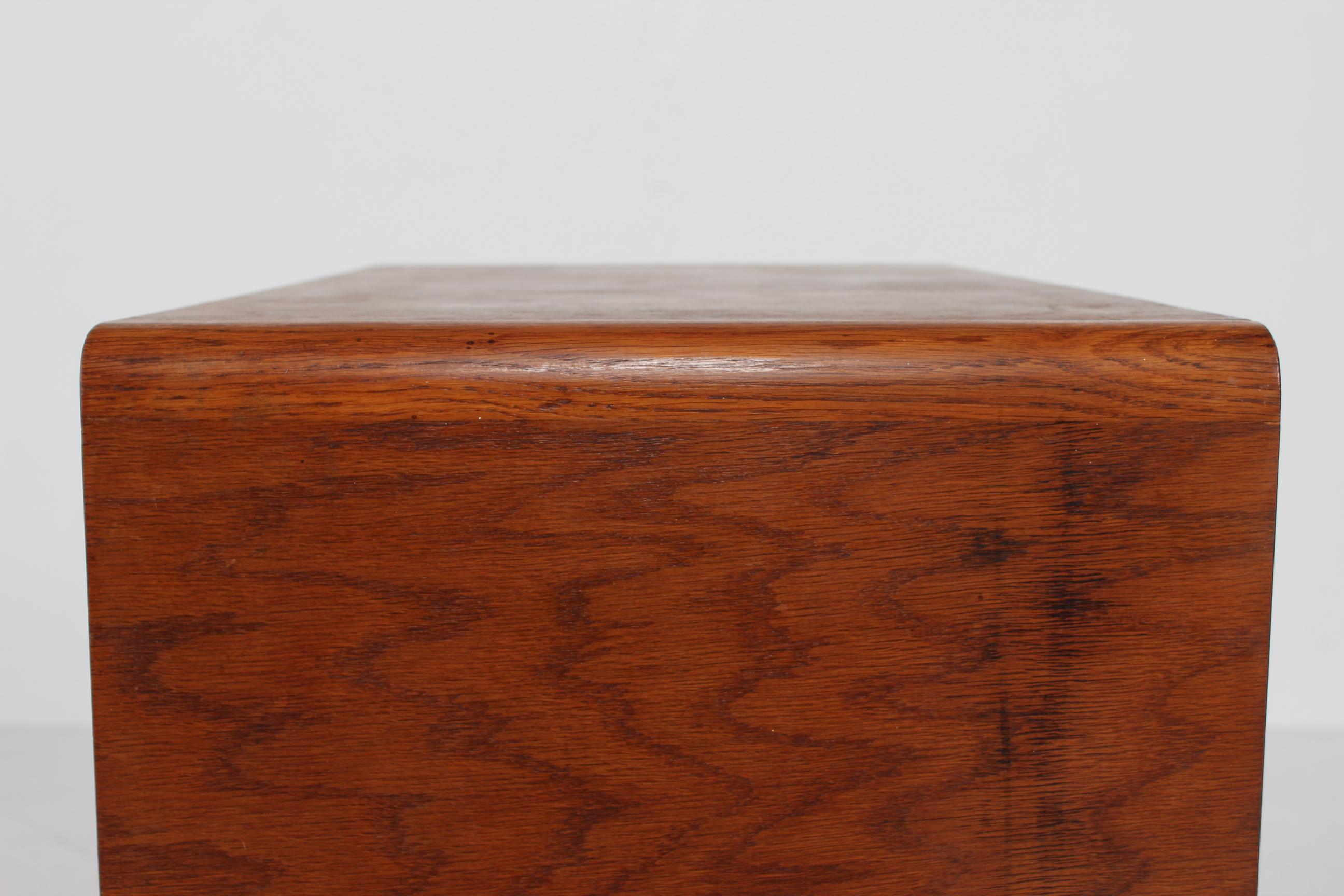 Danish Art Deco Dresser with 3 Drawers of Oak by Danish Skilled Carpenter 1930s 5