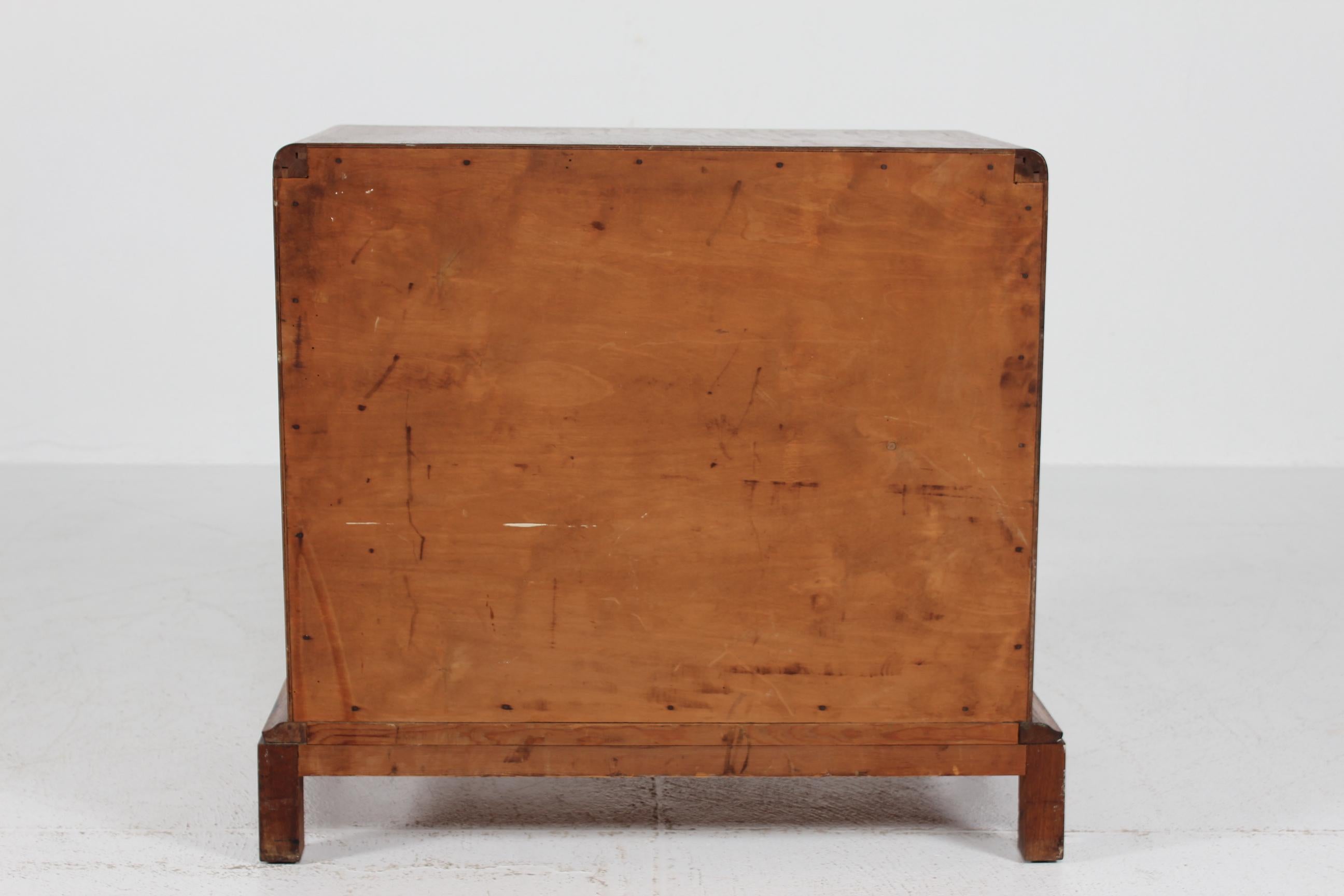 Danish Art Deco Dresser with 3 Drawers of Oak by Danish Skilled Carpenter 1930s 6