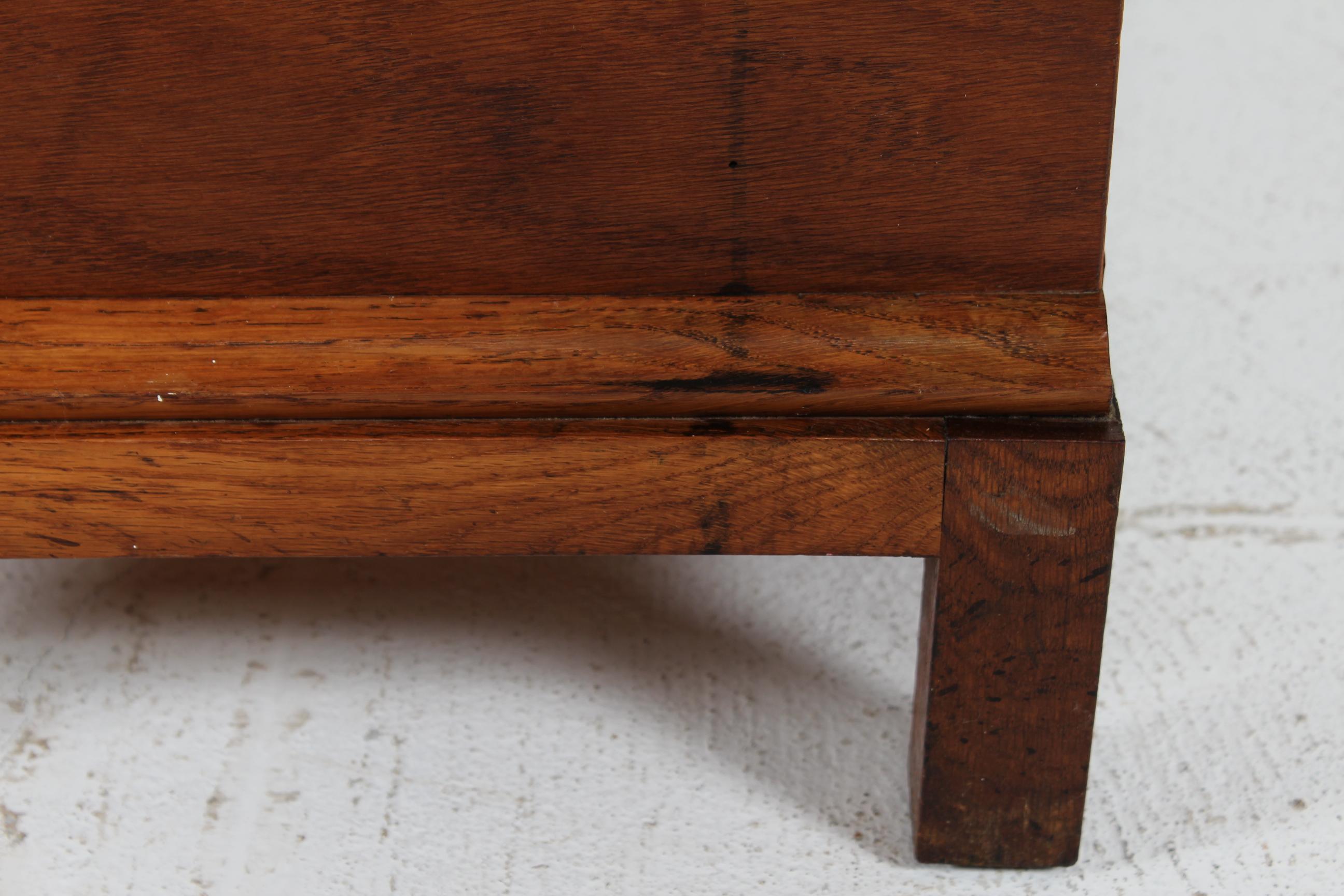 Danish Art Deco Dresser with 3 Drawers of Oak by Danish Skilled Carpenter 1930s 4