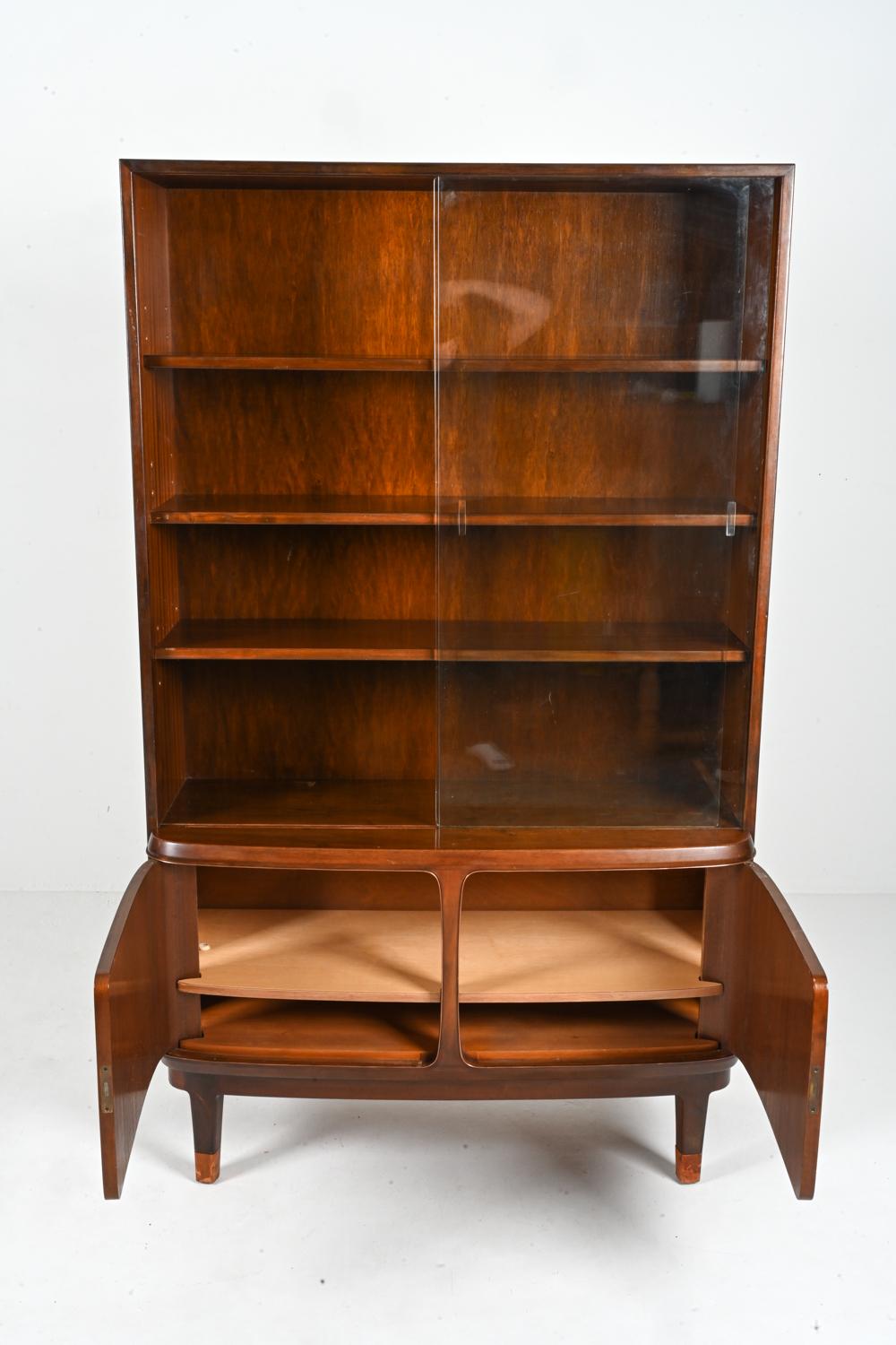 Danish Art Deco Glass-Front Bookcase or Display Cabinet by Georg Kofoed For Sale 1