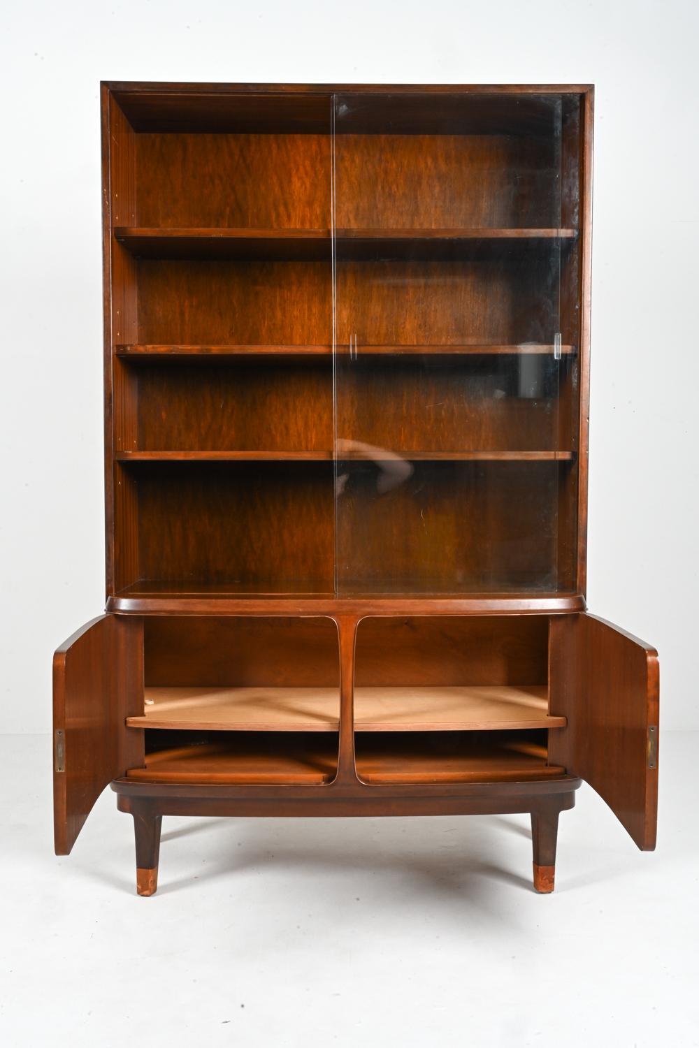 Danish Art Deco Glass-Front Bookcase or Display Cabinet by Georg Kofoed For Sale 2